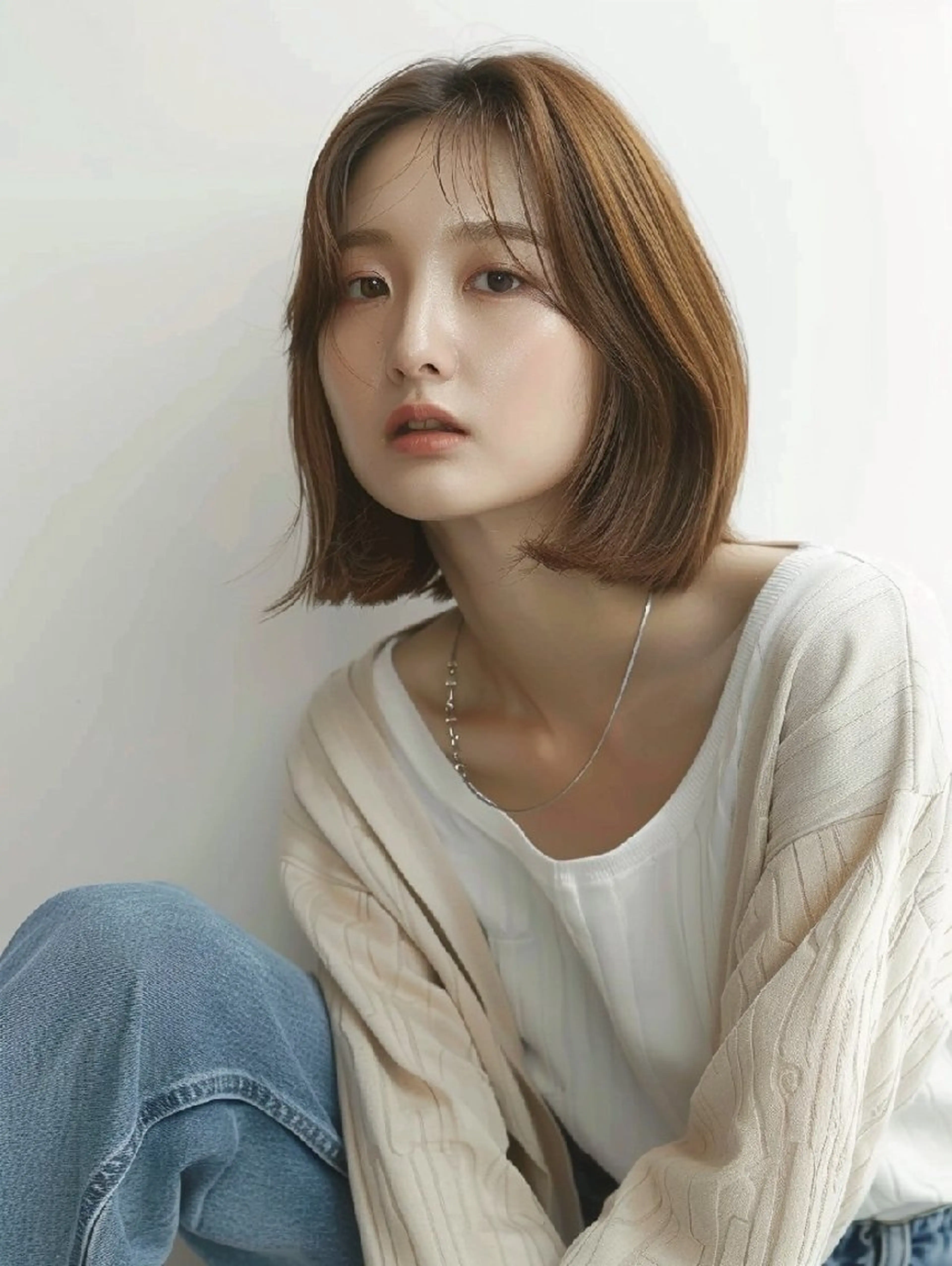 カラー 束感まつぱ🥑🤍 NATUKI🤍のヘアスタイル