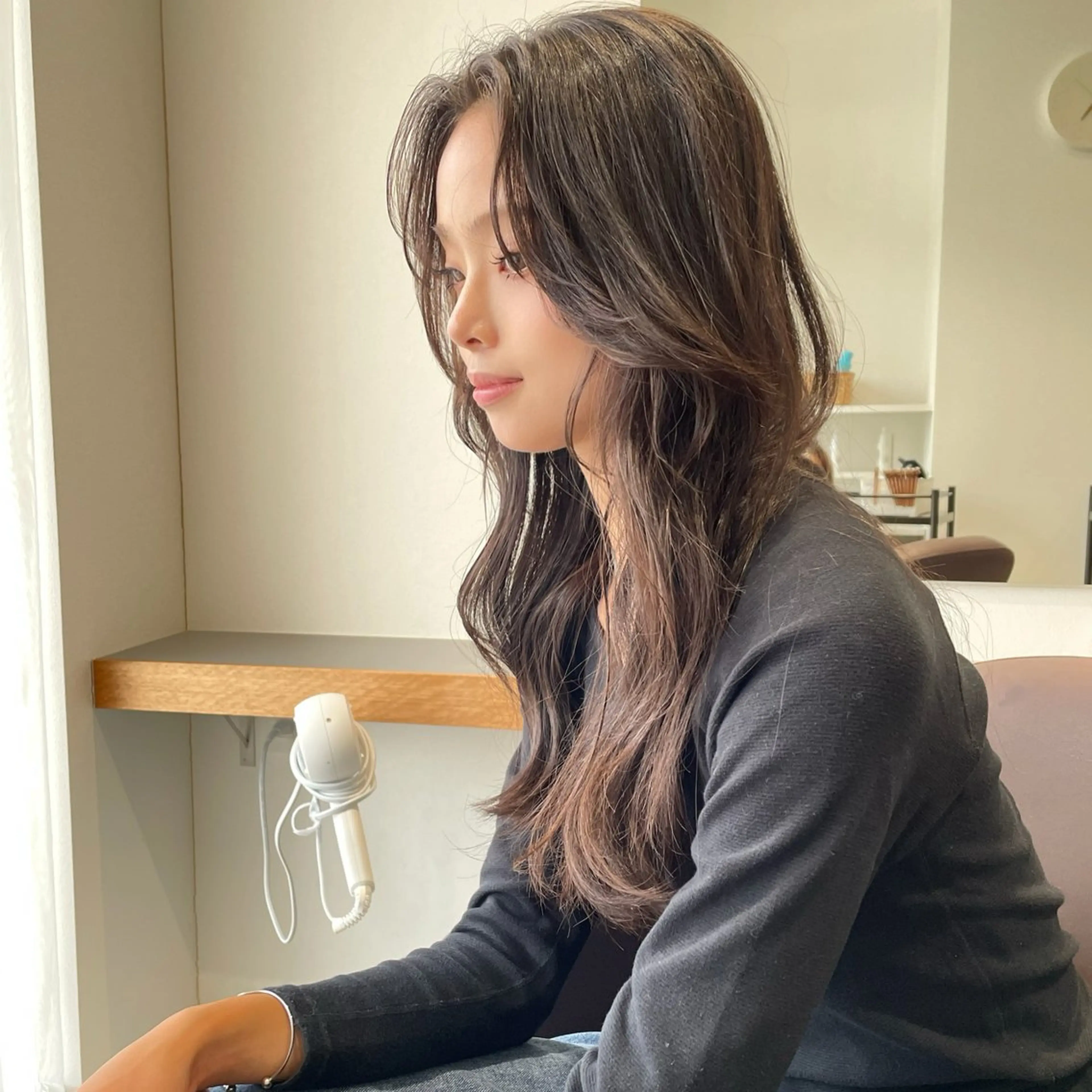 ロング 韓国風ヘア レイヤーカット カット ヘアカラー トリートメント 北九州美容室 🕊️わかな✂︎のヘアスタイル