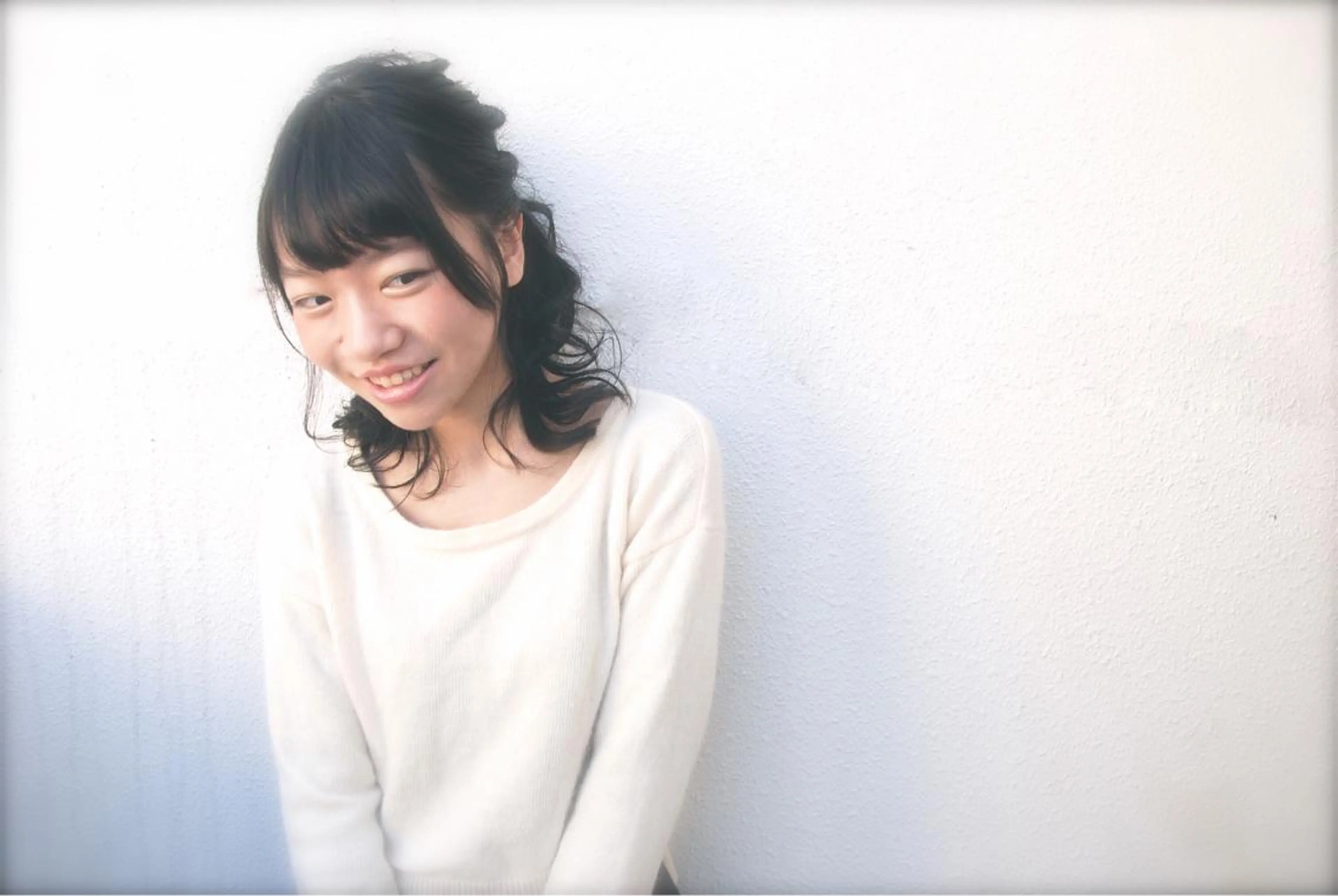 ミディアム ヘアアレンジ ハーフアップ 簡単アレンジ インナーカラー/天神 ブリーチ/吉田のヘアスタイル