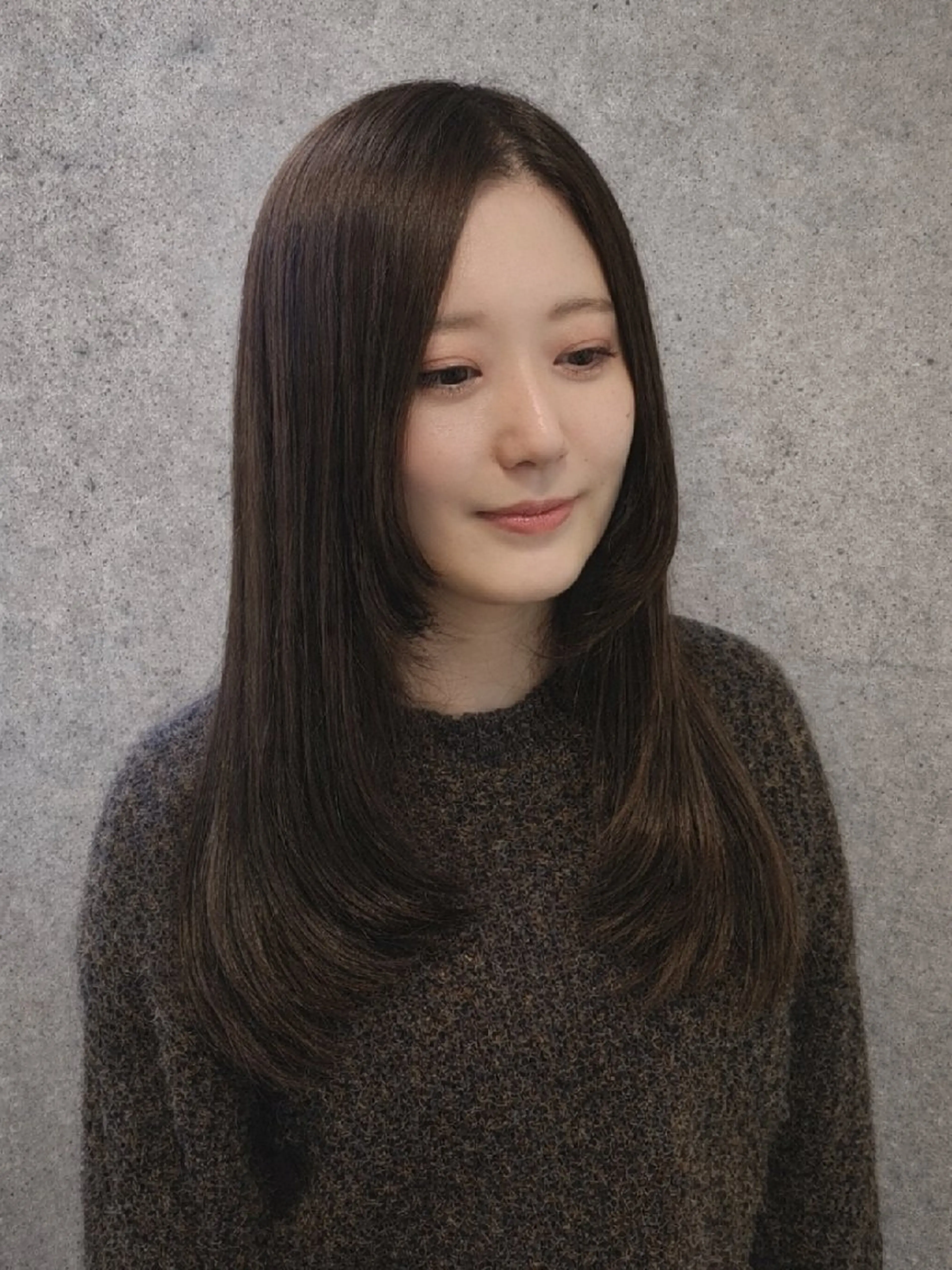 ロング レイヤーカット 小顔カット カット ヘアカラー トリートメント terra✂️川嶋 大輔のヘアスタイル