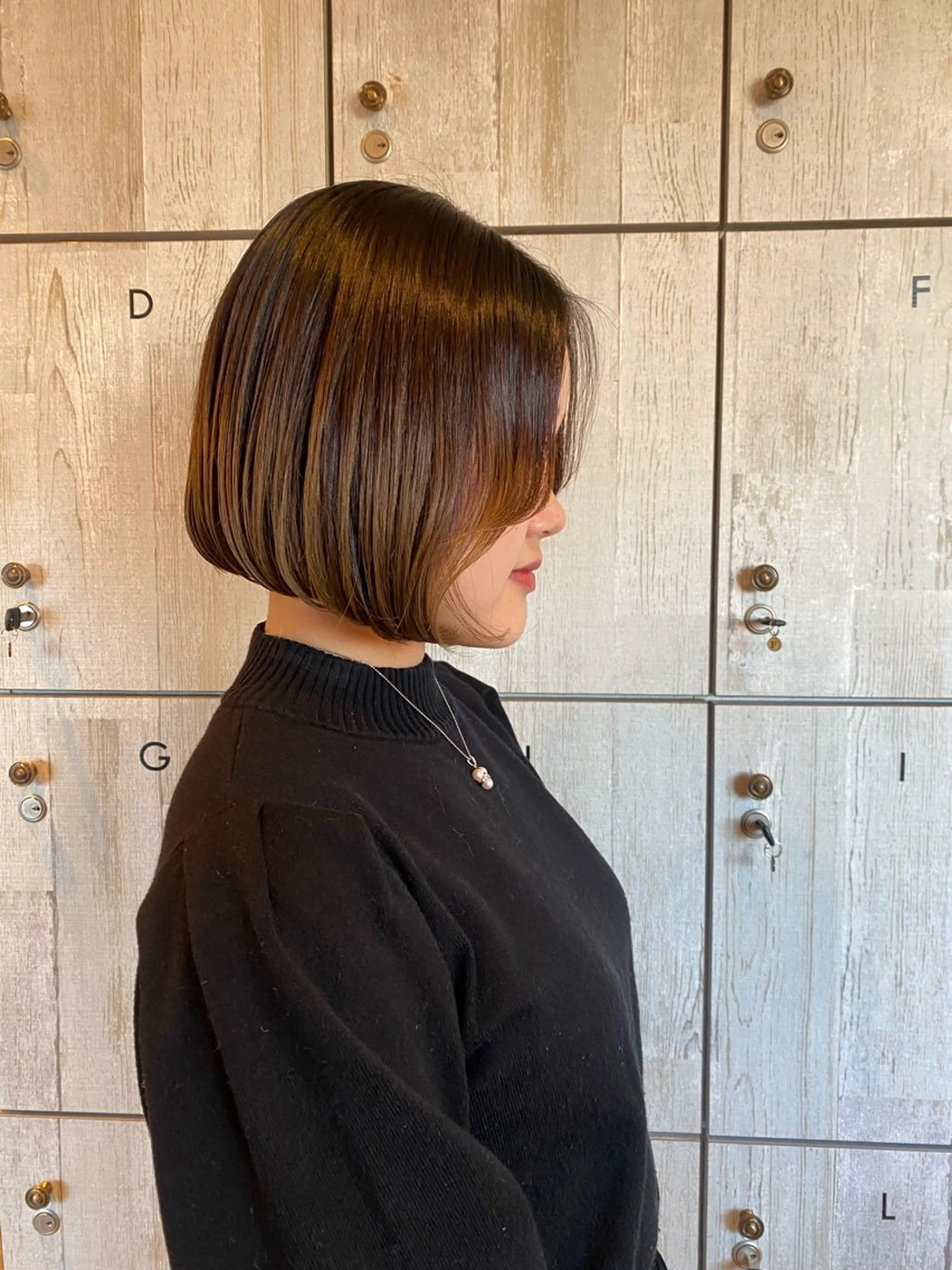 ショート ボブ 顔周りカット タンバルモリ 韓国風ヘア 似合わせレイヤー/ Wカラー🧸こころのヘアスタイル