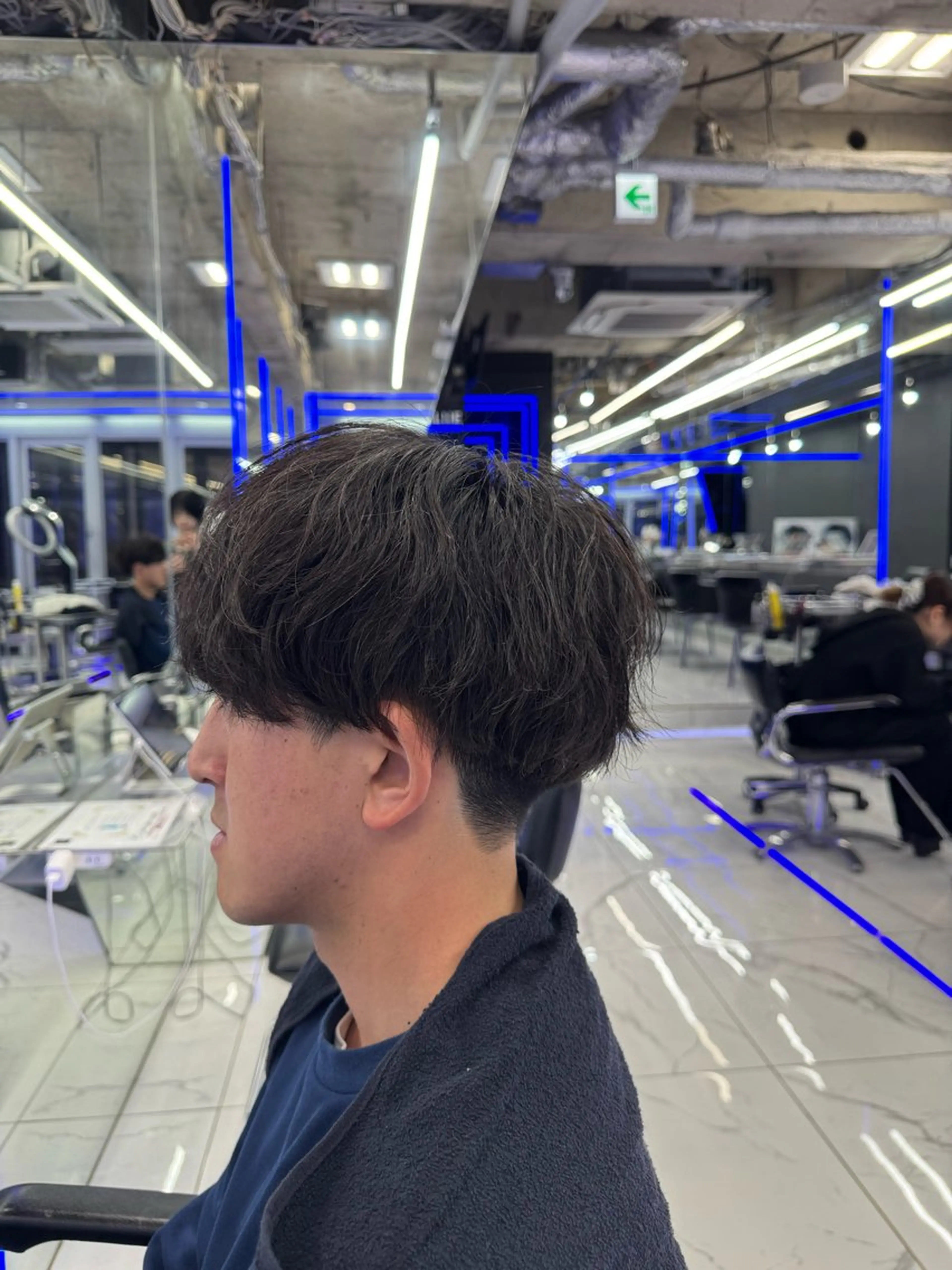 ミディアム パーマ メンズ カット パーマ たきな/渋谷/メンズ メイク/メンズヘアのヘアスタイル