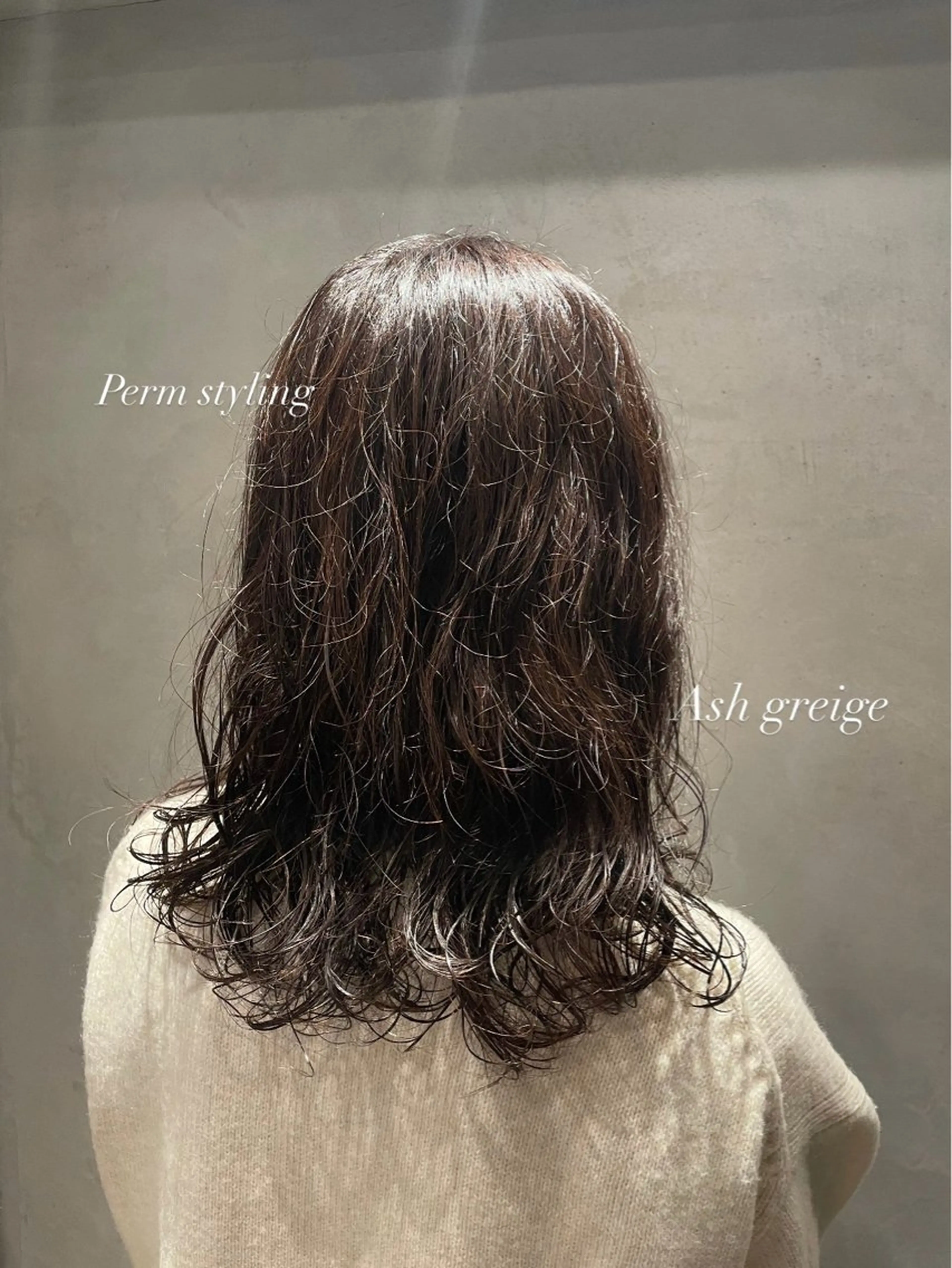 セミロング カラー パーマ パーマ トリートメント Luna ☾ ໋のヘアスタイル