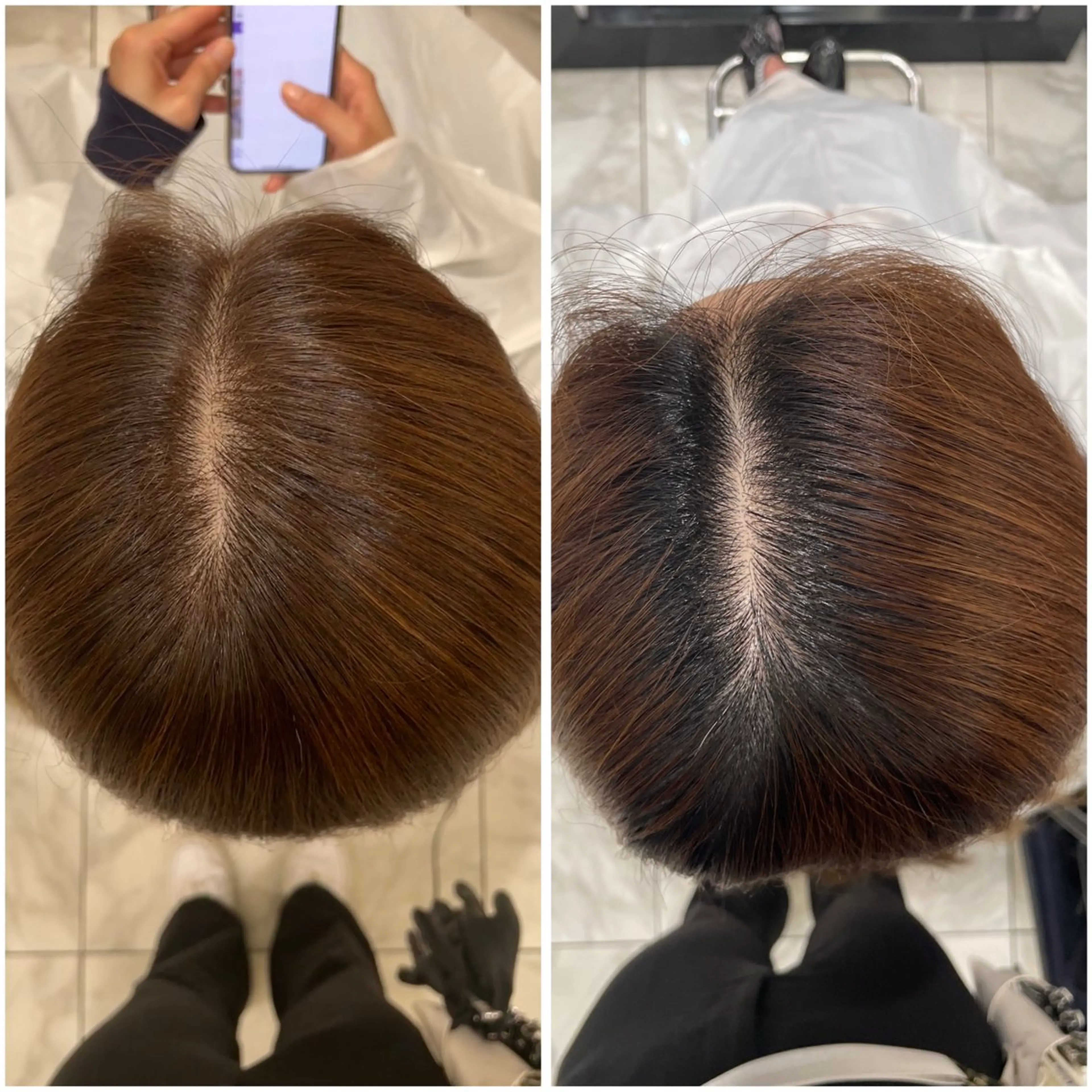 ブリーチなしリタッチカラー➕トリートメントの写真