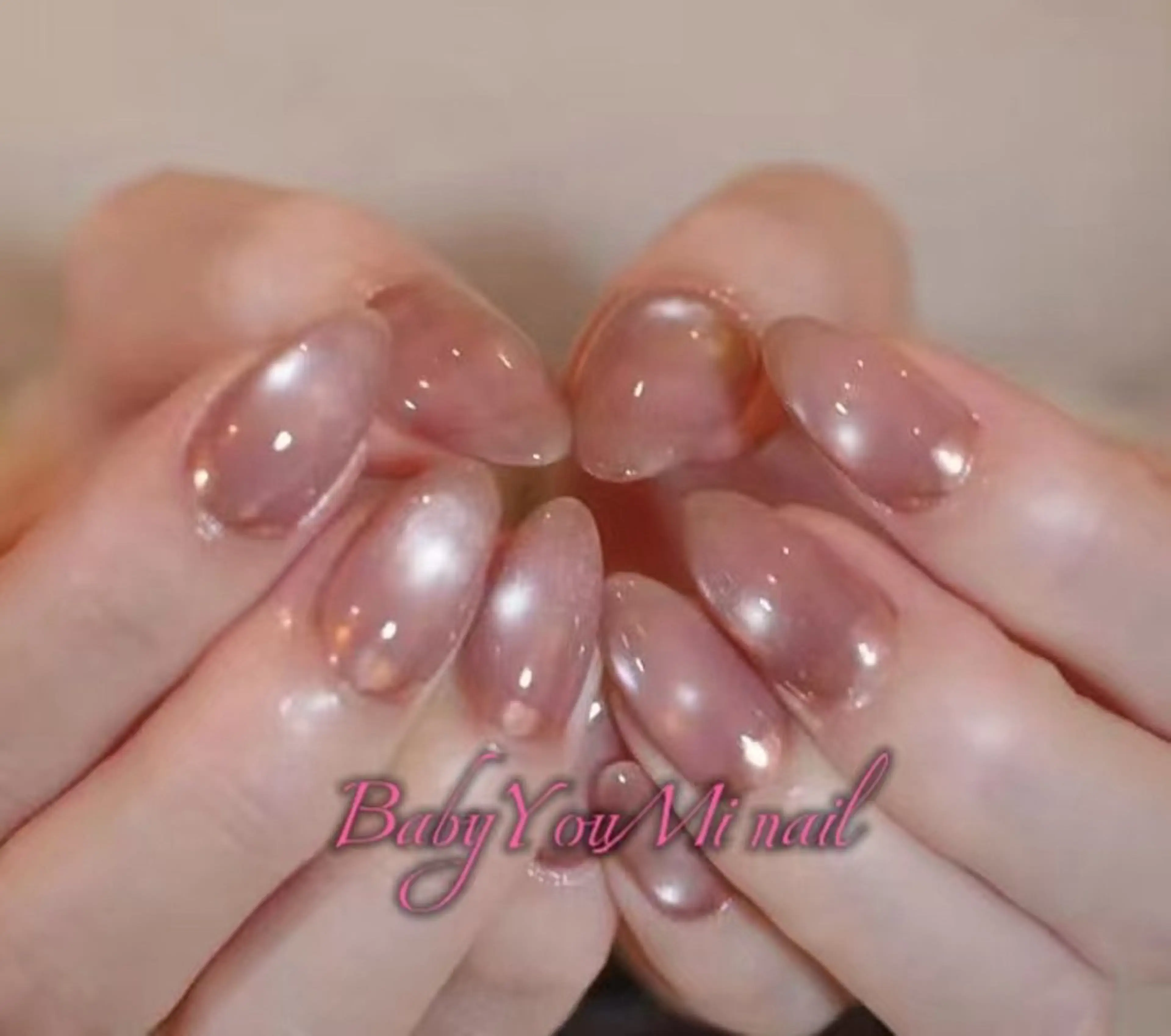 ネイル オーロラネイル チークネイル 成人式 フットネイル フレンチネイル ハンドネイル BabyYouMi nailのネイルデザイン