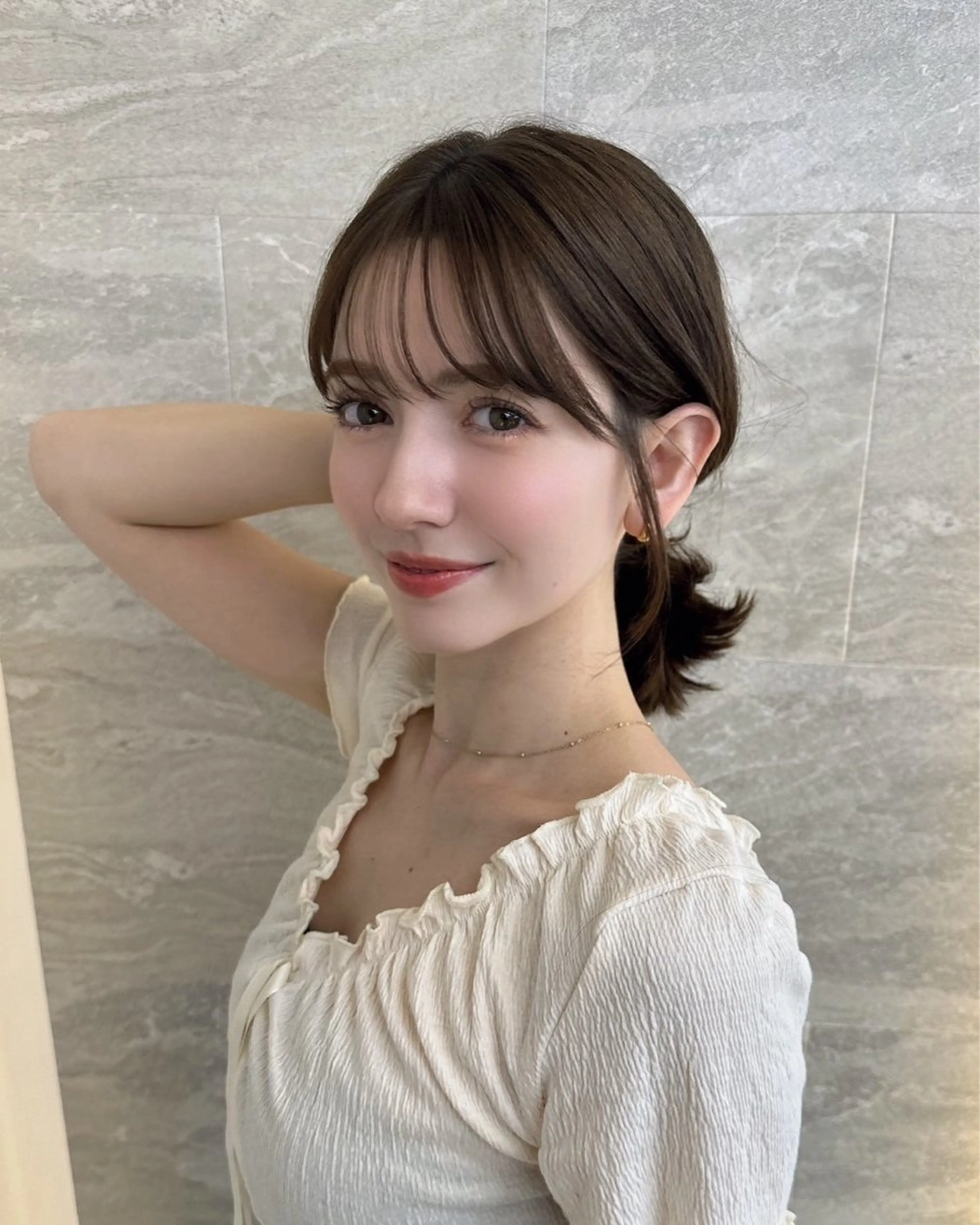 ミディアム 韓国ヘア/美髪矯正/ Haruna🦋のヘアスタイル