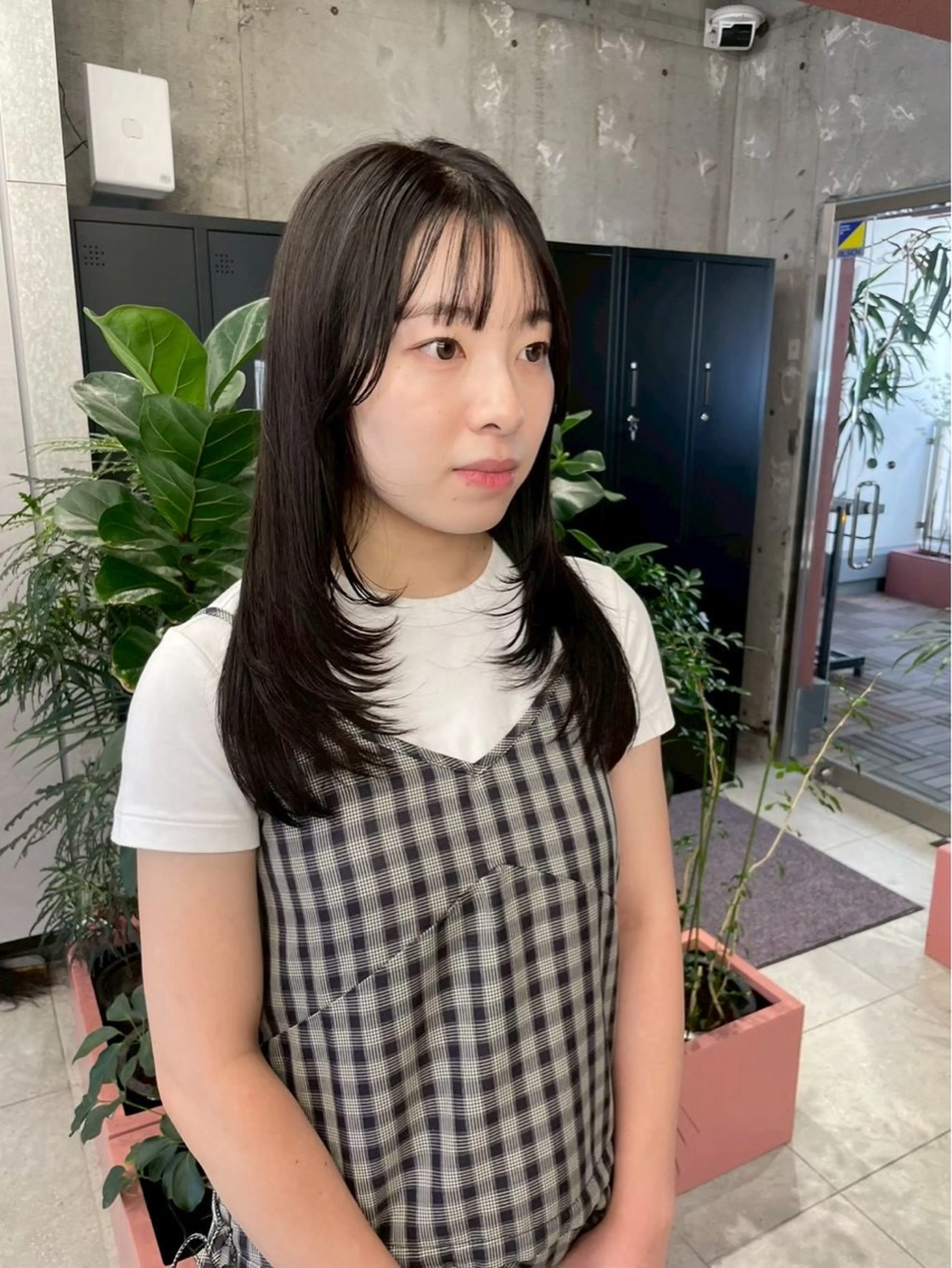 ロング ヘアカラー MIFA レイヤー／パーマのヘアスタイル