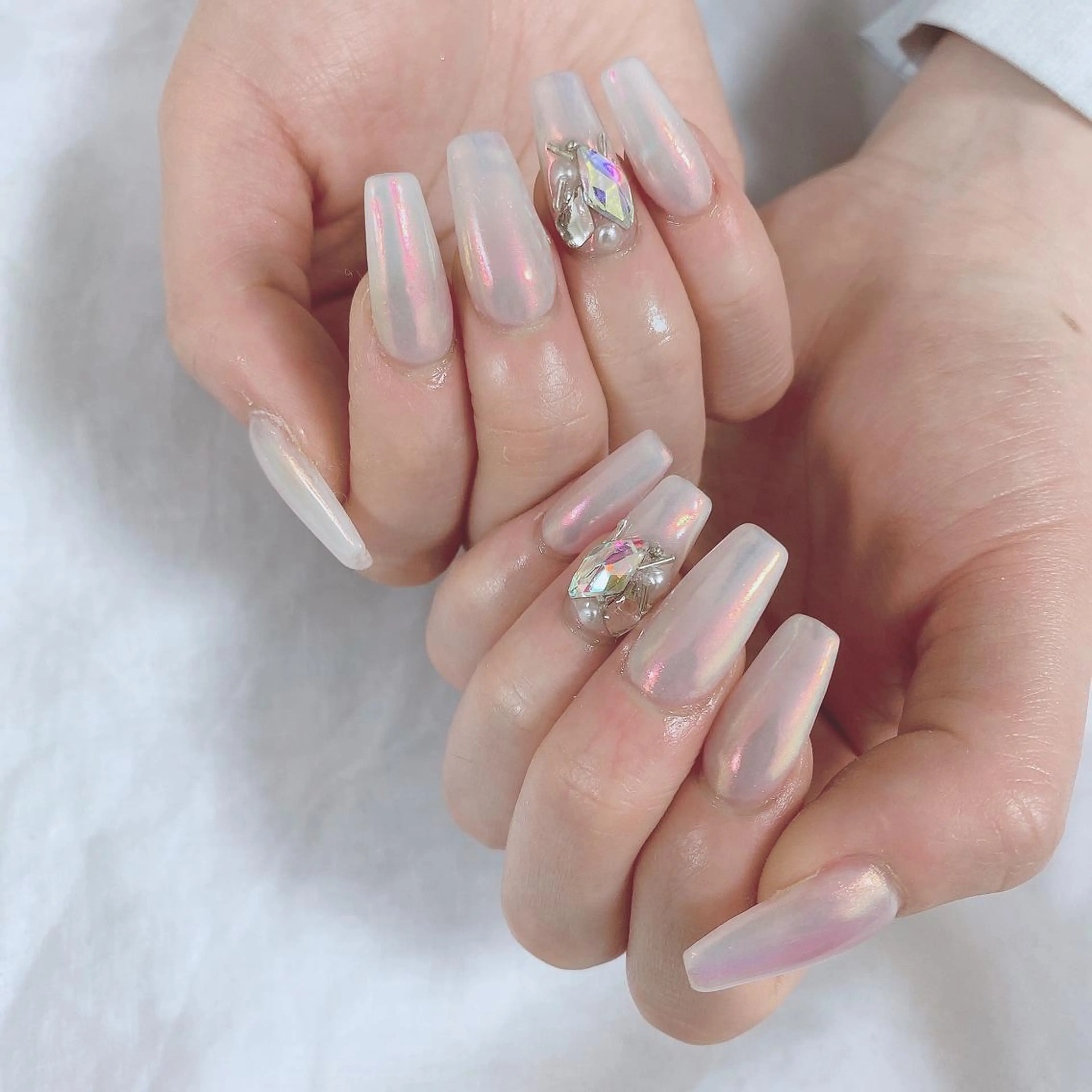 ネイル ロングネイル ミラーネイル ハンドネイル SOL NAILのネイルデザイン