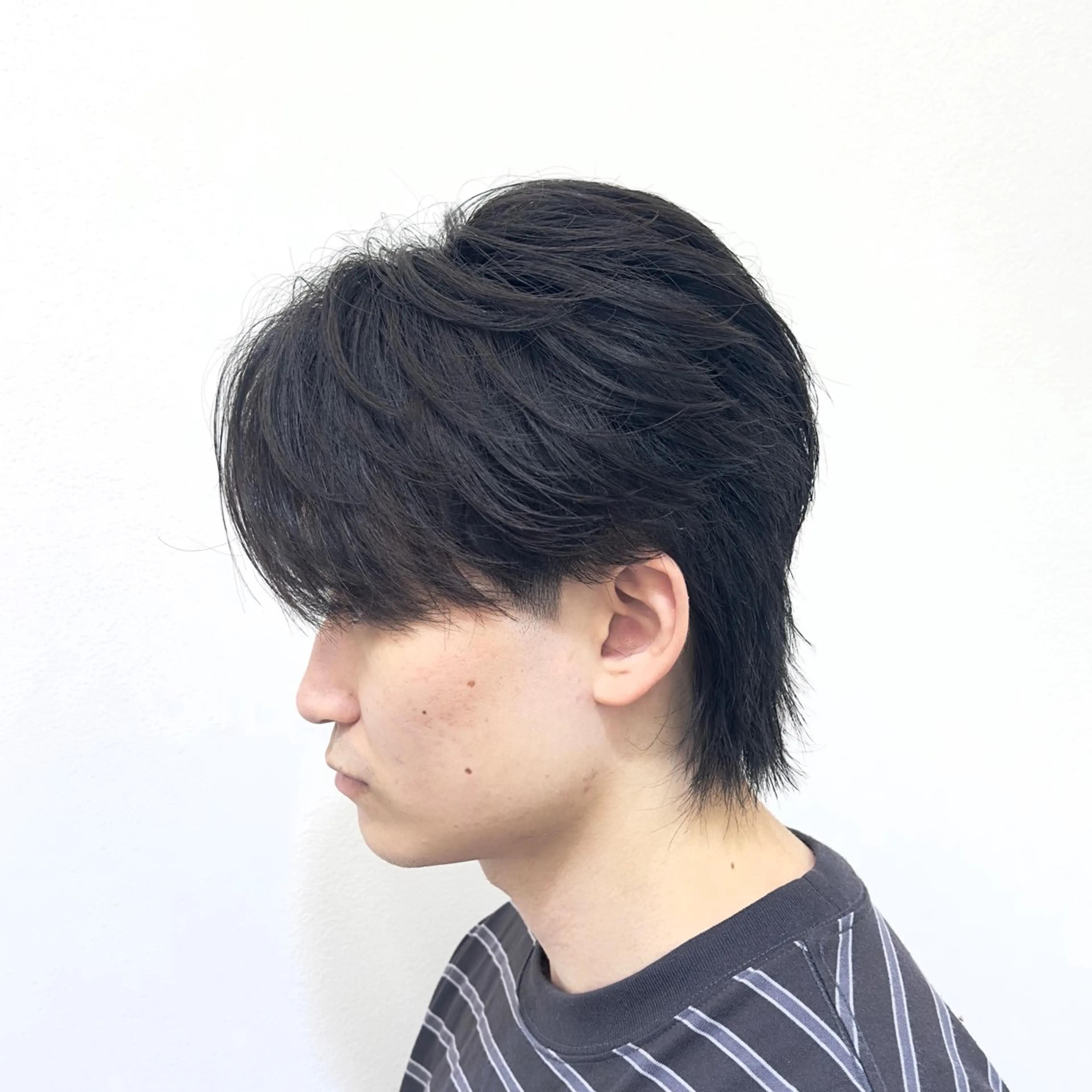 ミディアム パーマ メンズ カット パーマ メンズ/心斎橋 /韓流/藤本理希のヘアスタイル