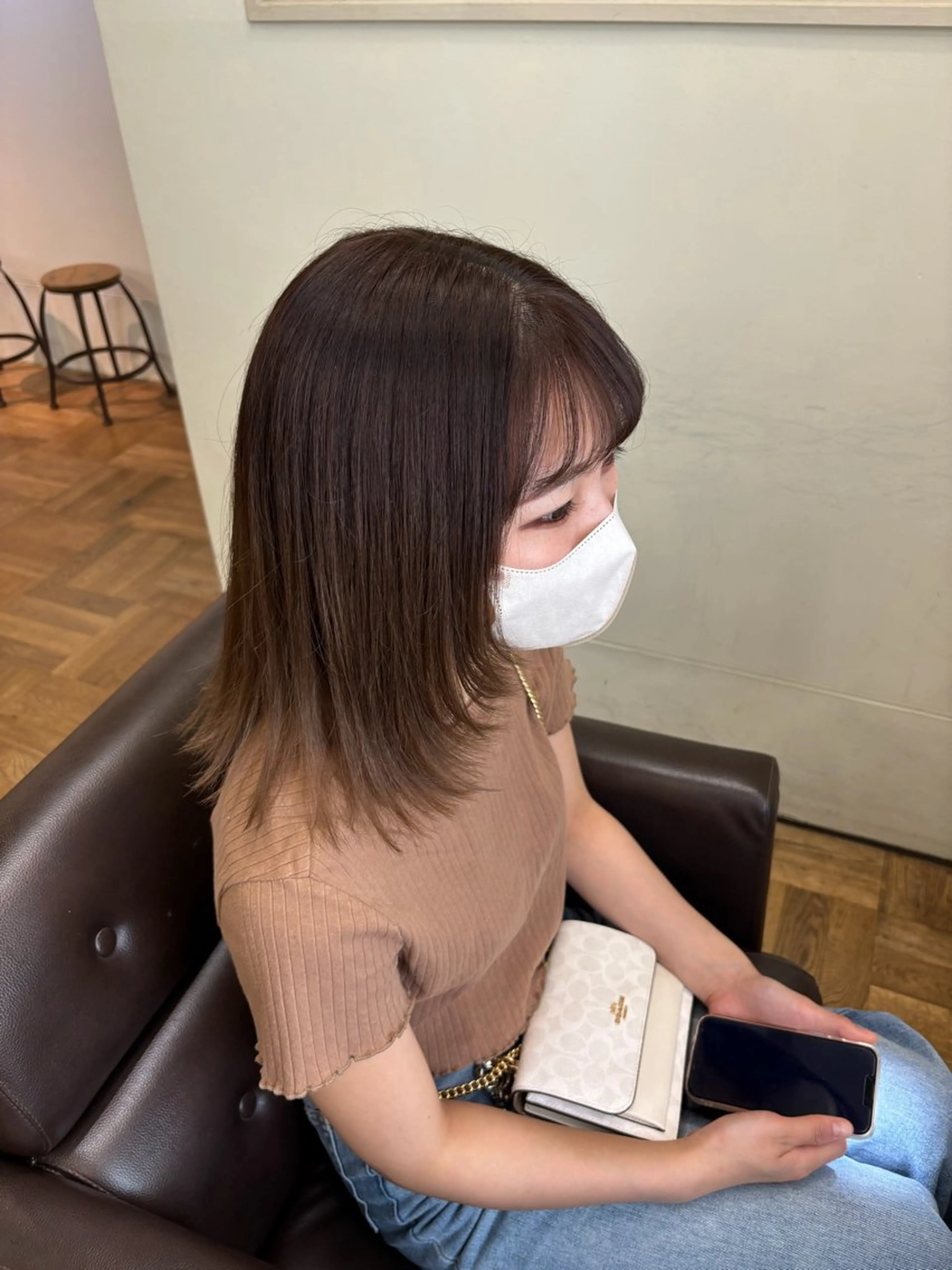 ミディアム 縮毛矯正 古川 心のヘアスタイル