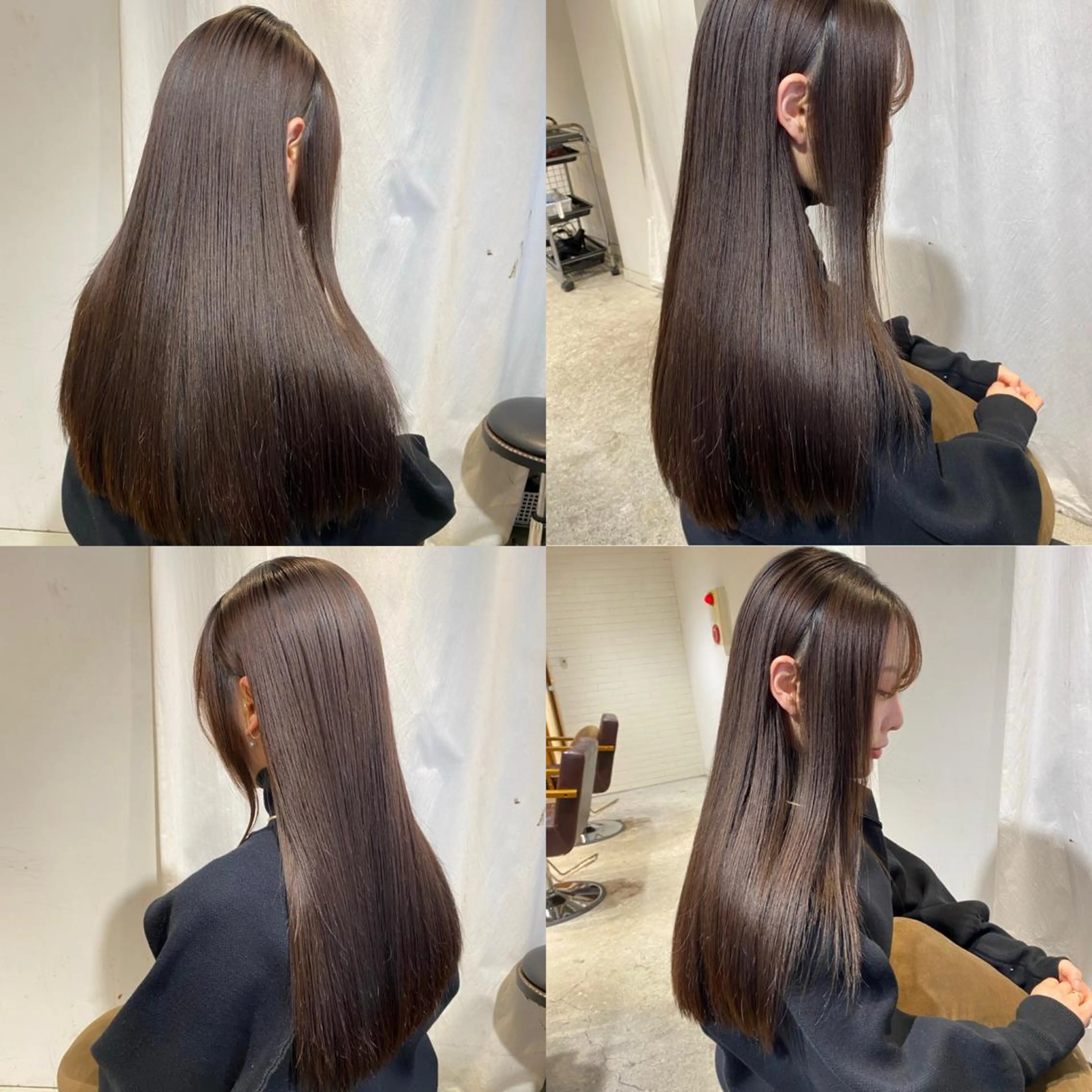 セミロング ショートボブ アッシュ ボブ 外国人風カラー ハイライト メンズツイスパ ショートフクヤマシンのヘアスタイル