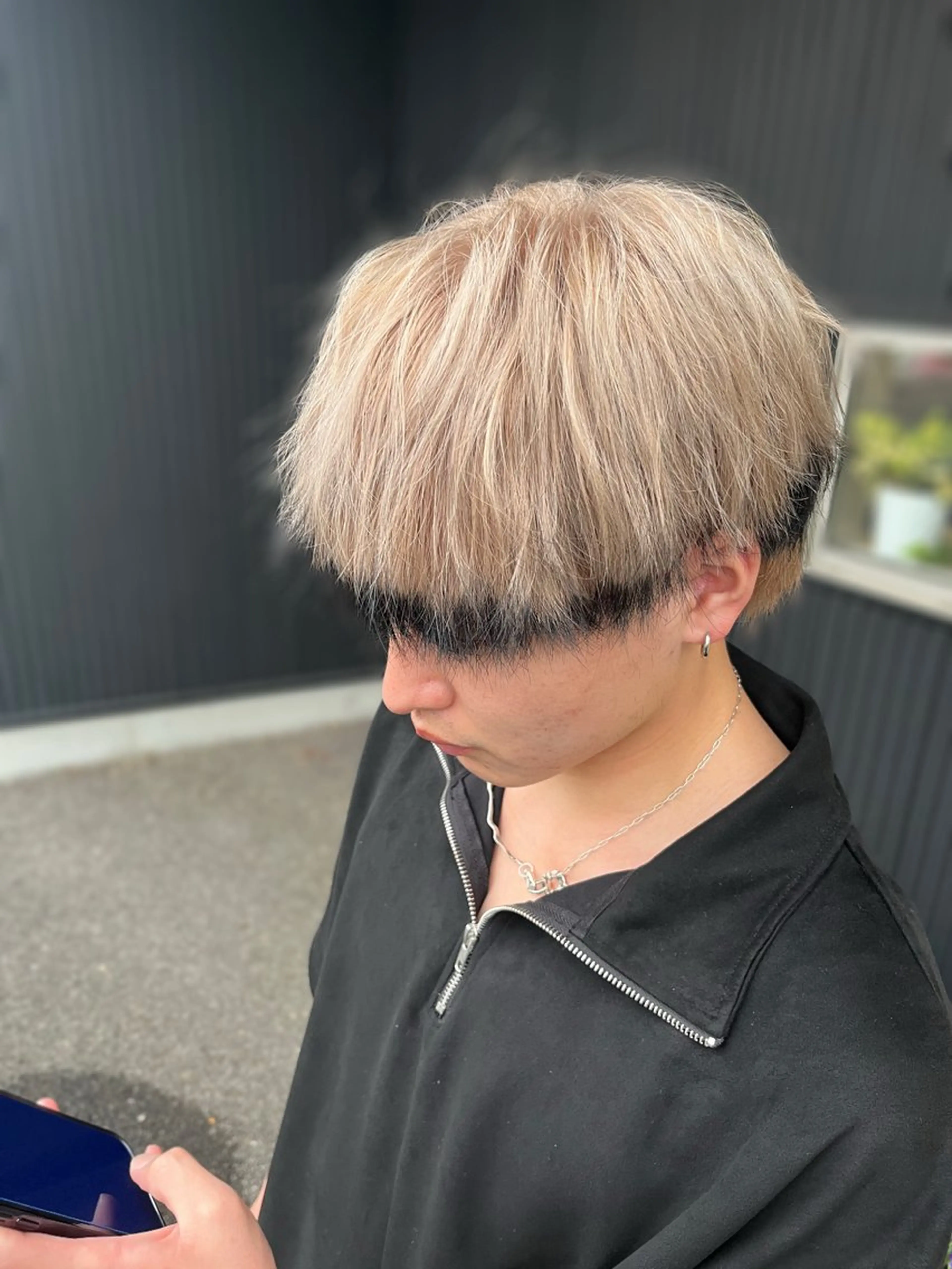 カラー ヘアカラー 久留生 隼斗のヘアスタイル