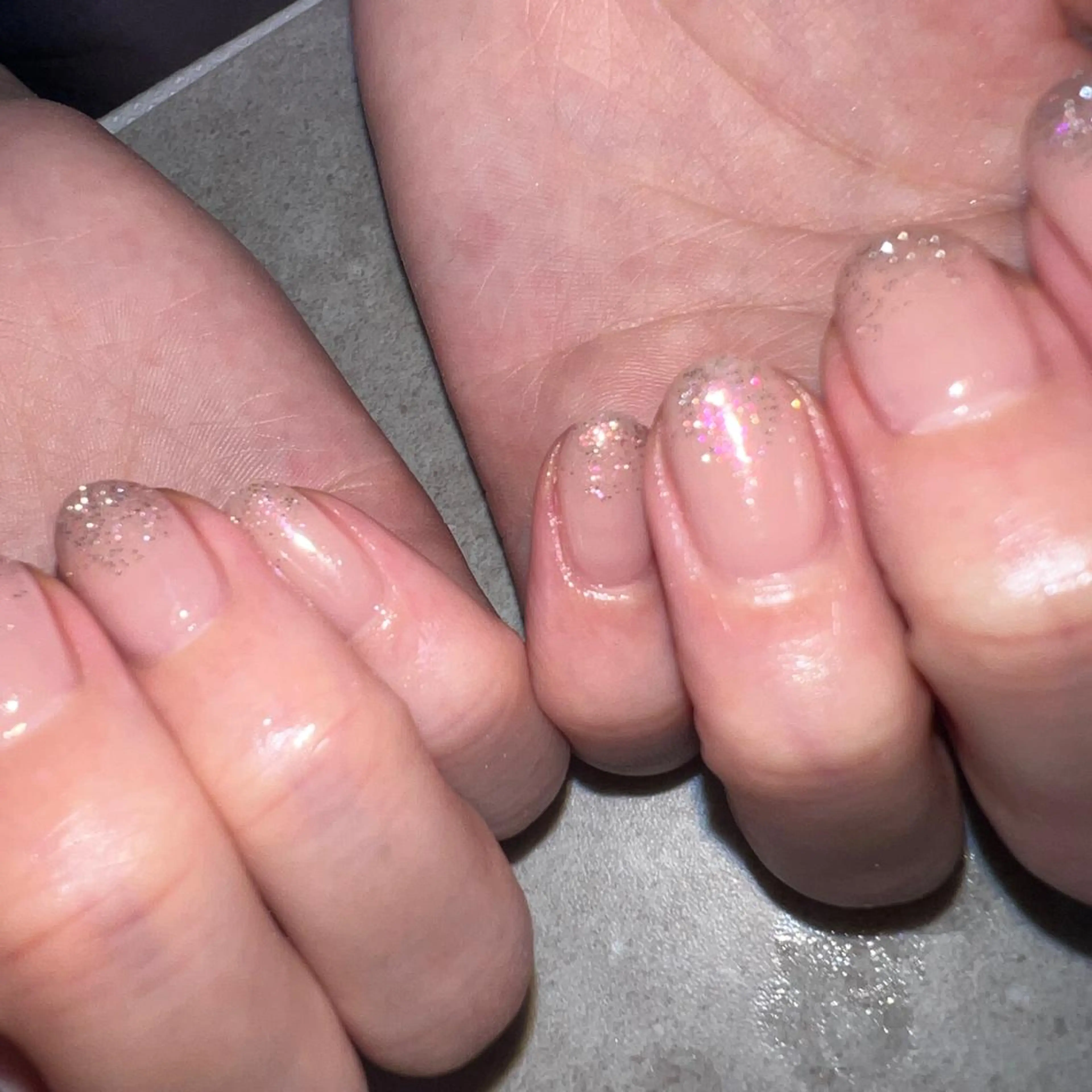 ネイル ラメ(グリッター) ラメグラデーション ワンカラーネイル ハンドネイル ハンドケア Allma Nailのネイルデザイン