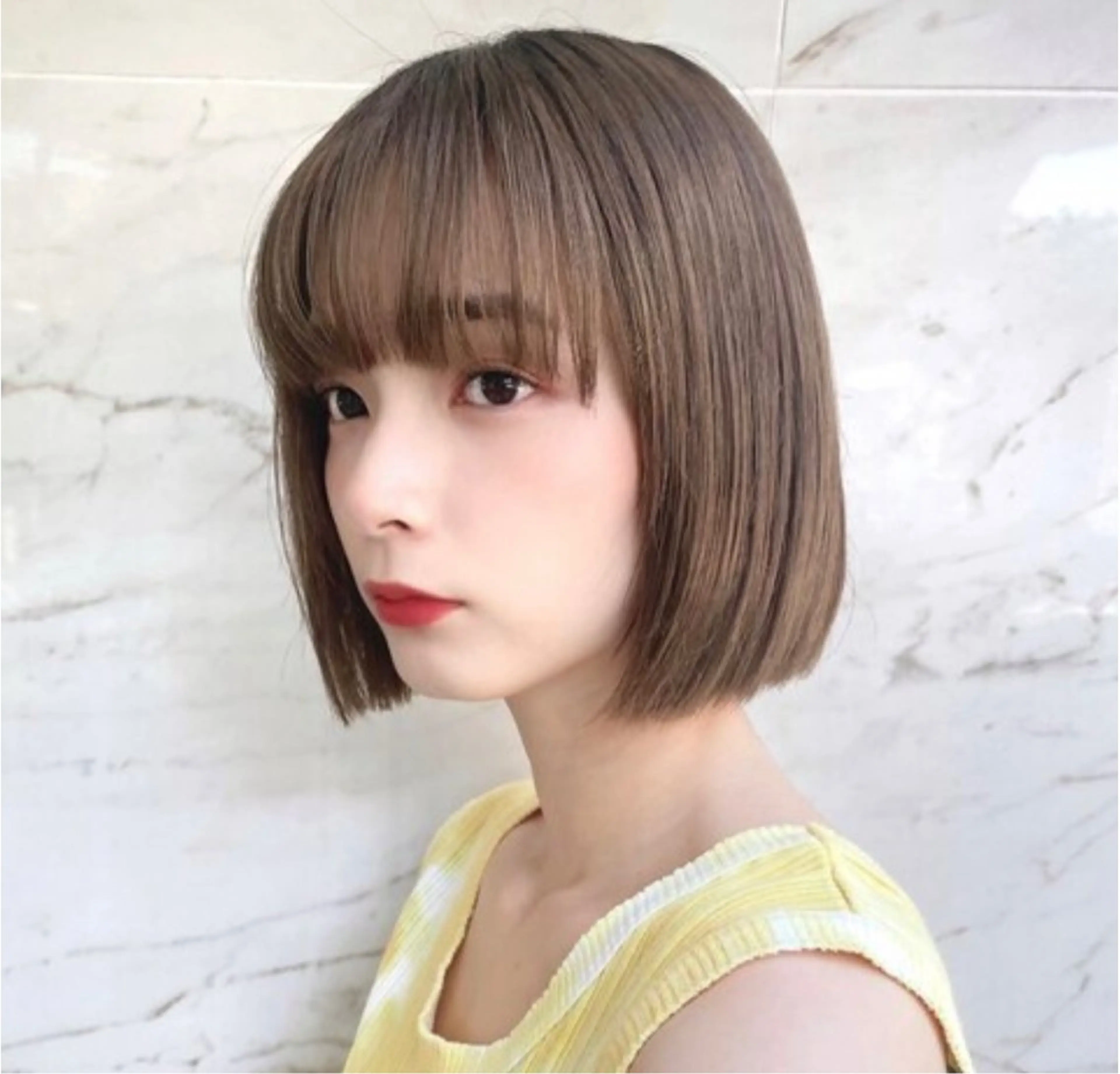 ミディアム 梶 久菜乃のヘアスタイル