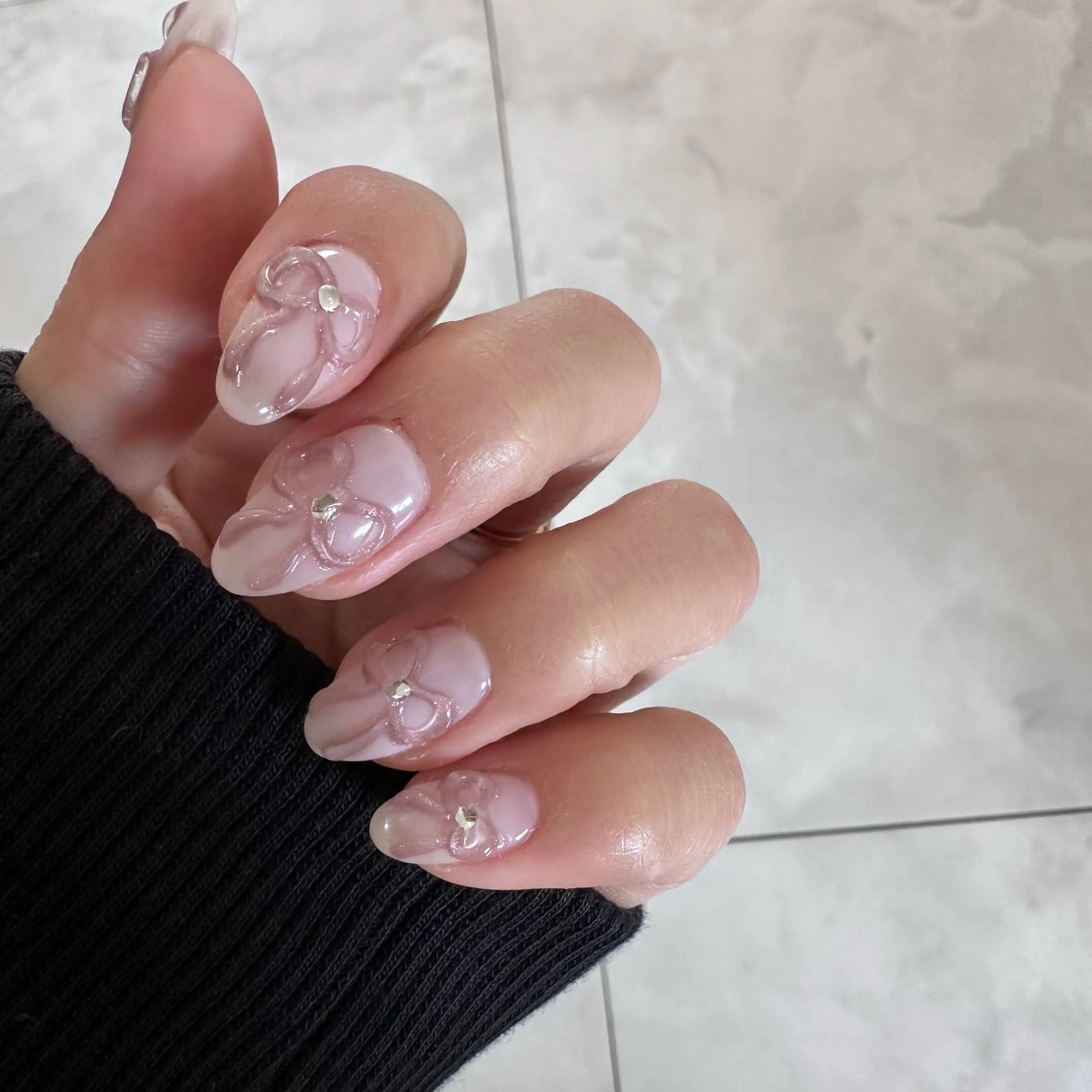 ネイル ハンドネイル lili.nail y2k/長さ出しのネイルデザイン