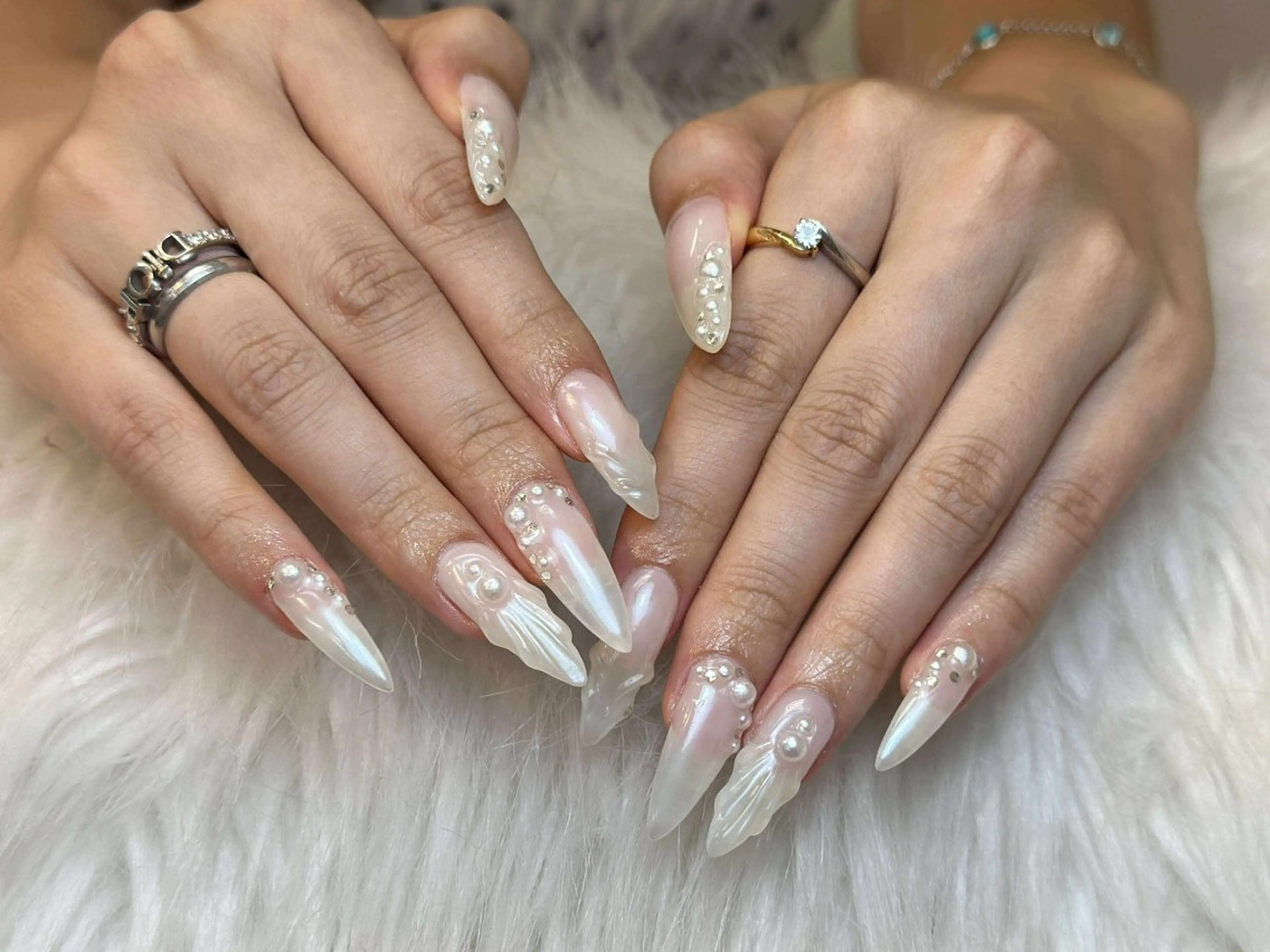 ネイル アートネイル 成人式 ジェルネイル ニュアンスネイル 夏ネイル Nie Nail Shinokuboのネイルデザイン