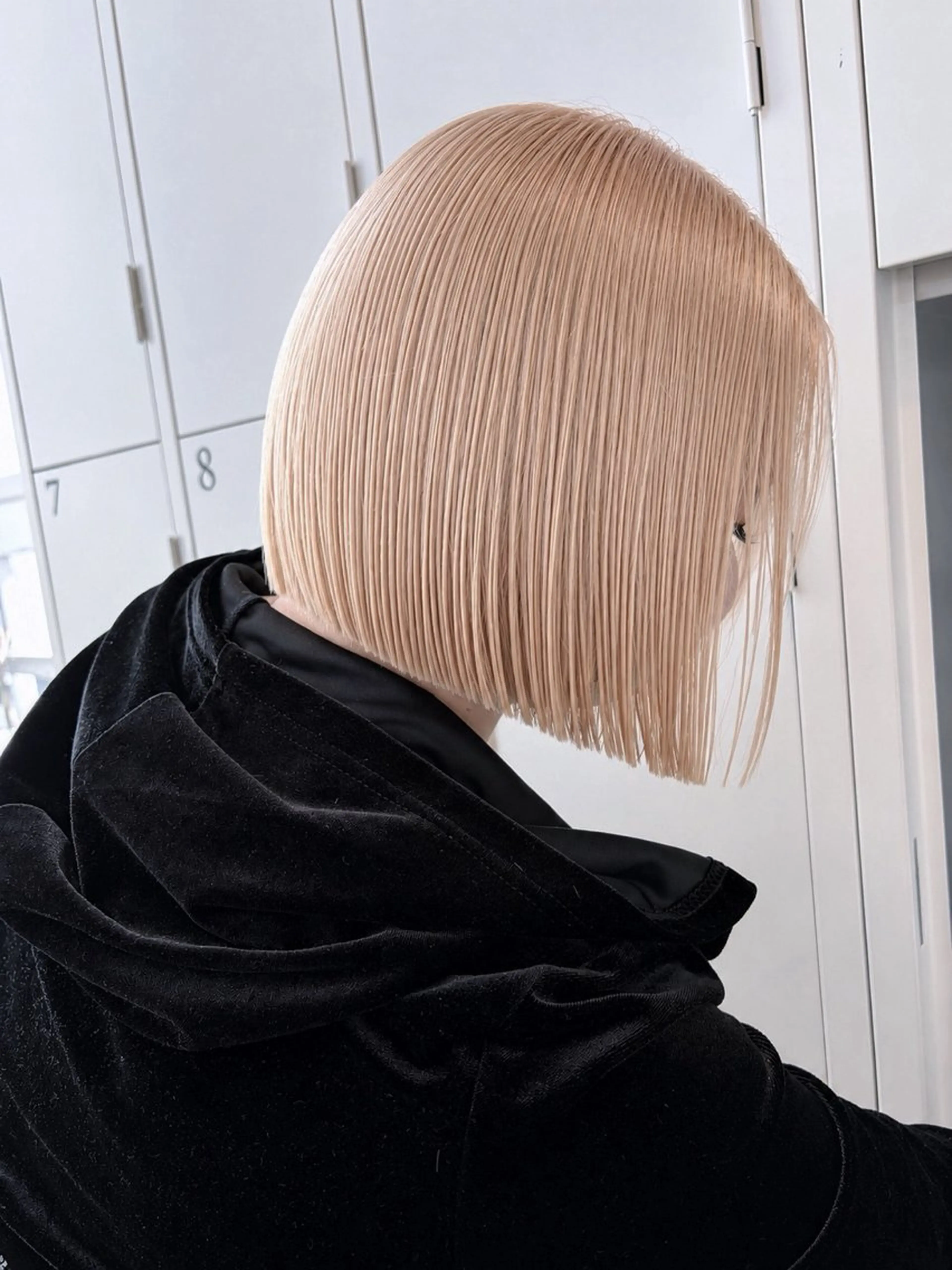 ショート 切りっぱなしボブ ボブ 韓国風ヘア 石井 愛菜のヘアスタイル