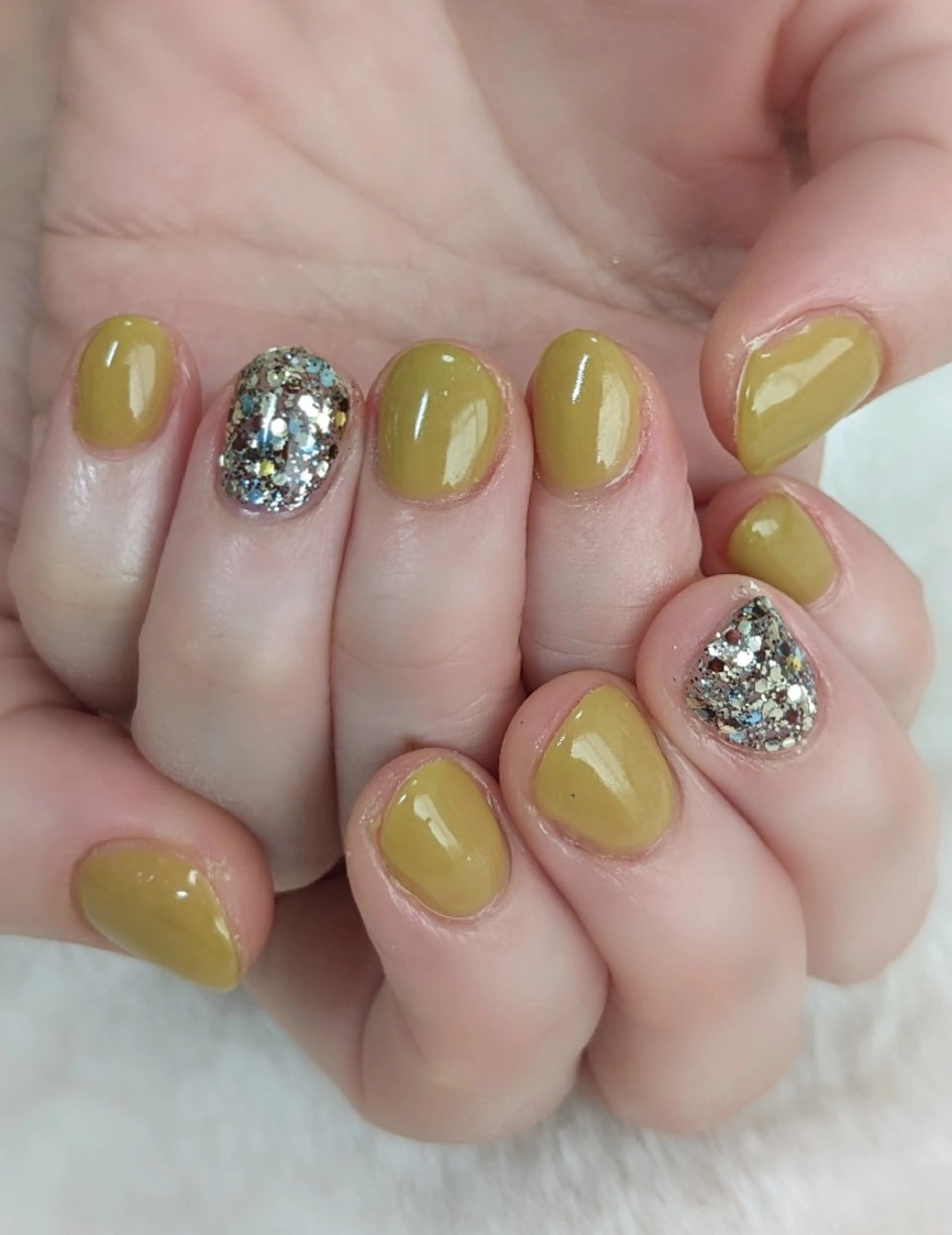 ネイル ラメ(グリッター) ワンカラーネイル ショートネイル Pureru✨ 🌹yukoのネイルデザイン