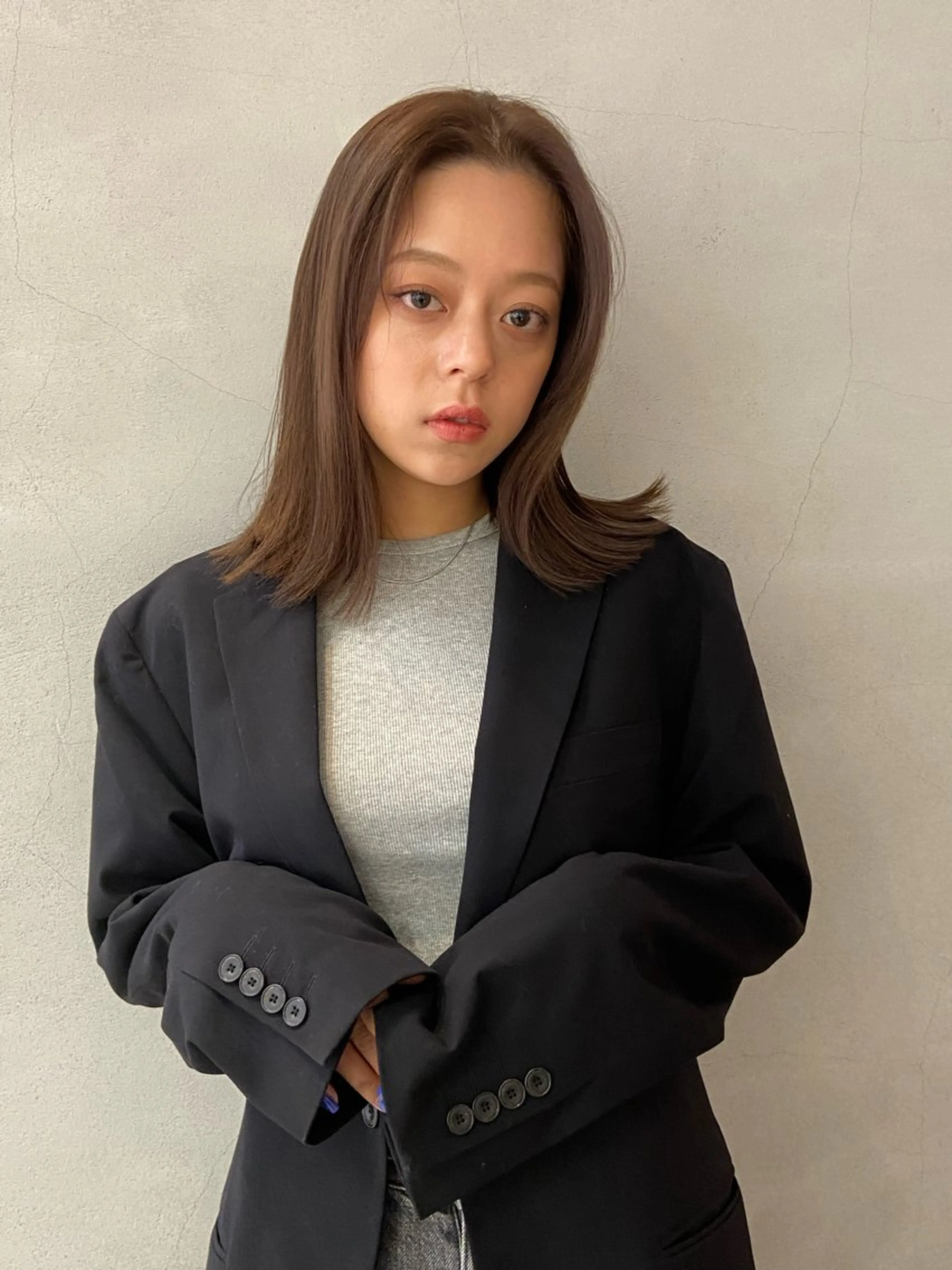 ミディアム カラー 表参道/艶カラー 岩倉稜真のヘアスタイル