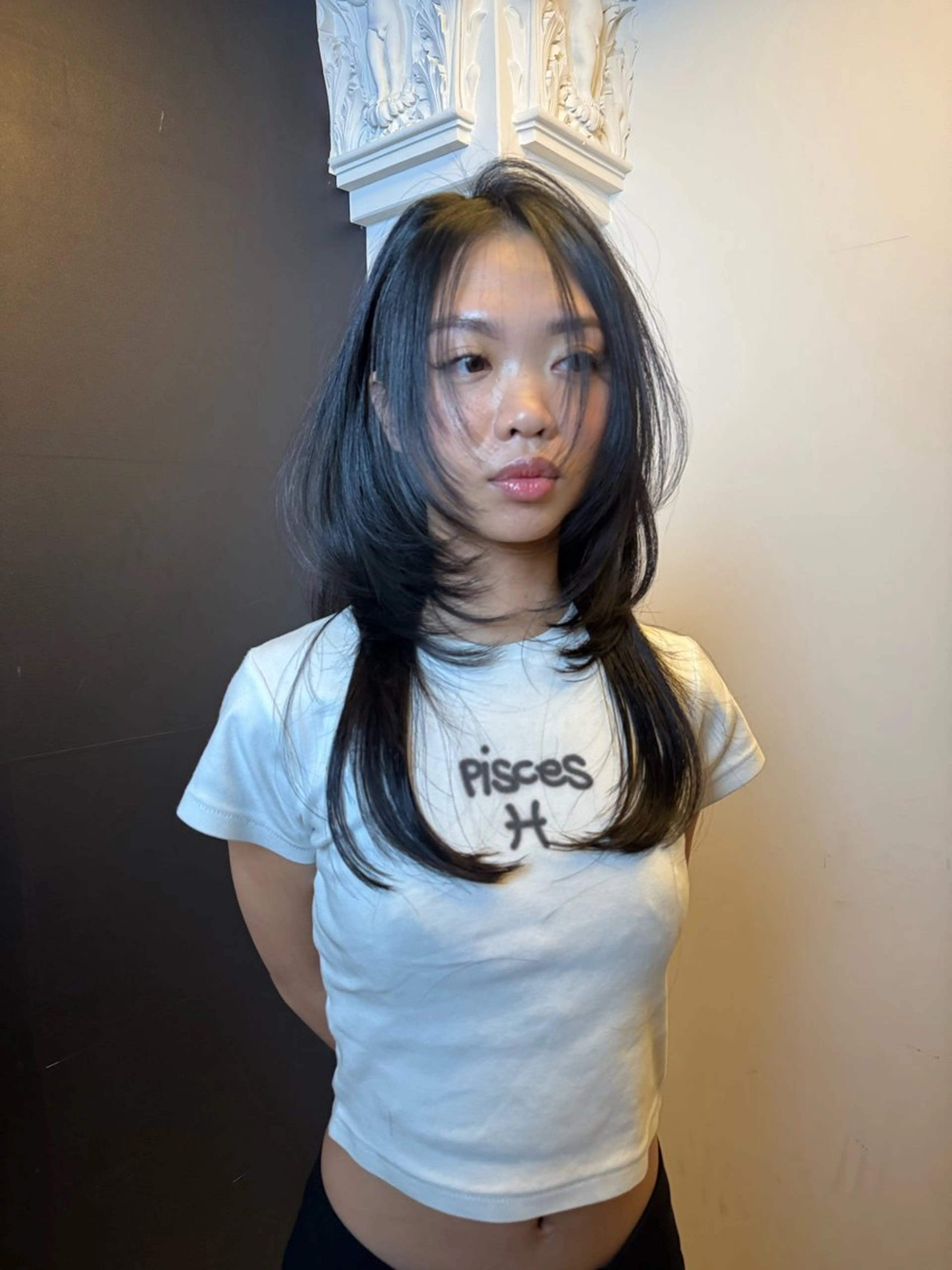 セミロング SHIN レイヤー‪‪カットのヘアスタイル