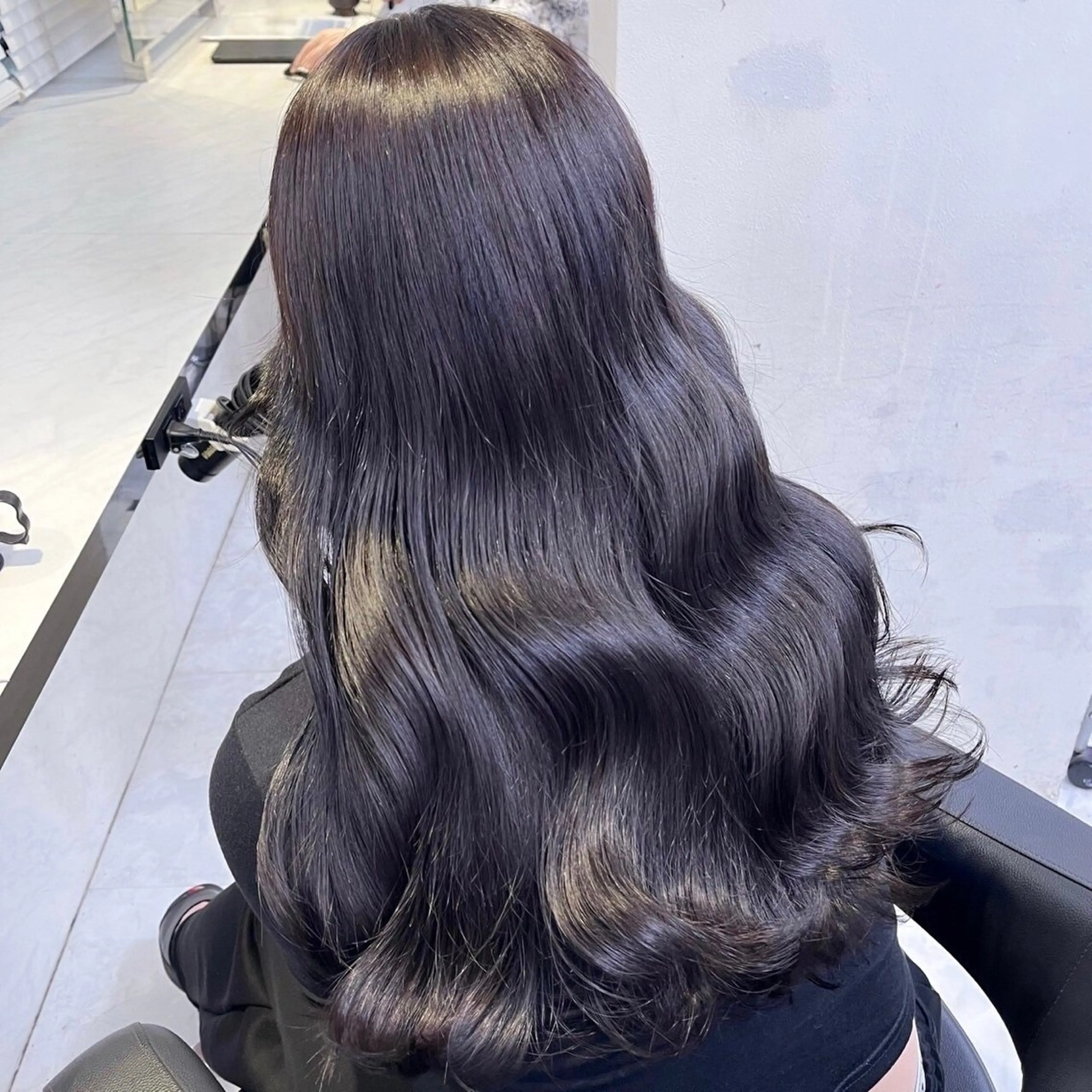 セミロング ヘアカラー トリートメント 🤍大人っぽ韓国暗髪 🤍Asuka🤍のヘアスタイル