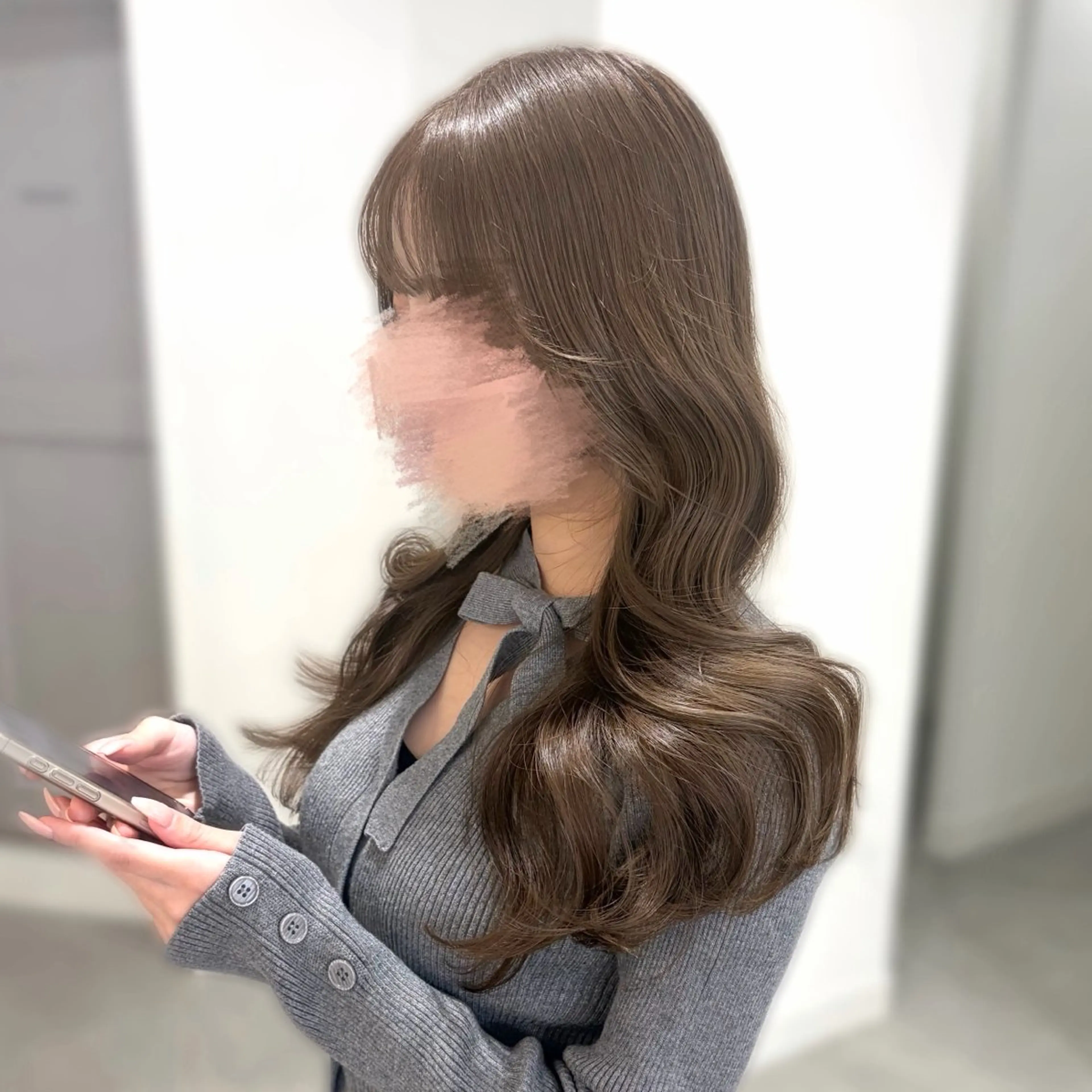 【艶color】カット+プレミアムケアカラー+グロストリートメント🤍の写真