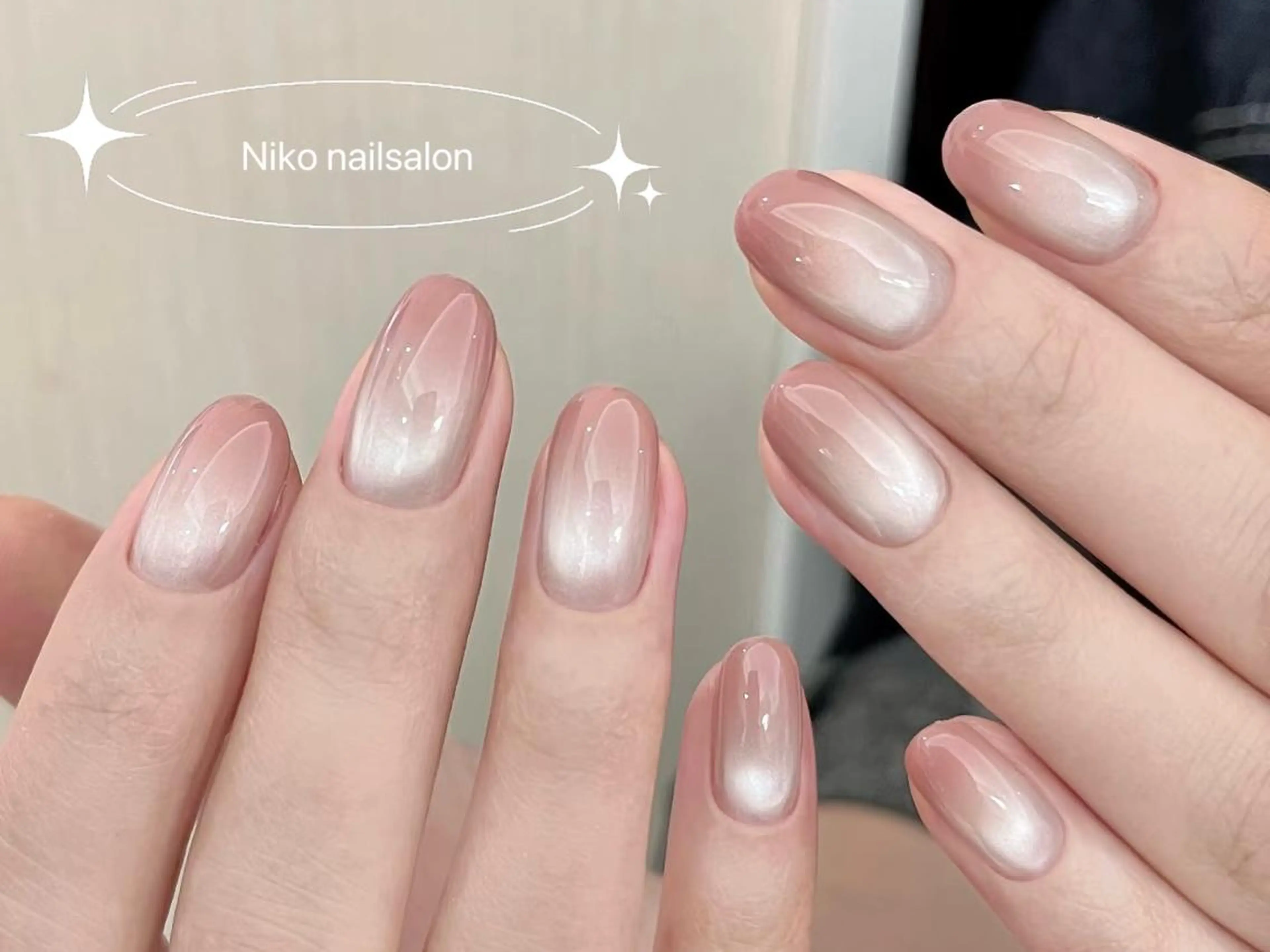 ネイル 長さ出し フットネイル フレンチネイル ジェルネイル ガラスフレンチ Nikoネイルサロン 本八幡店のネイルデザイン