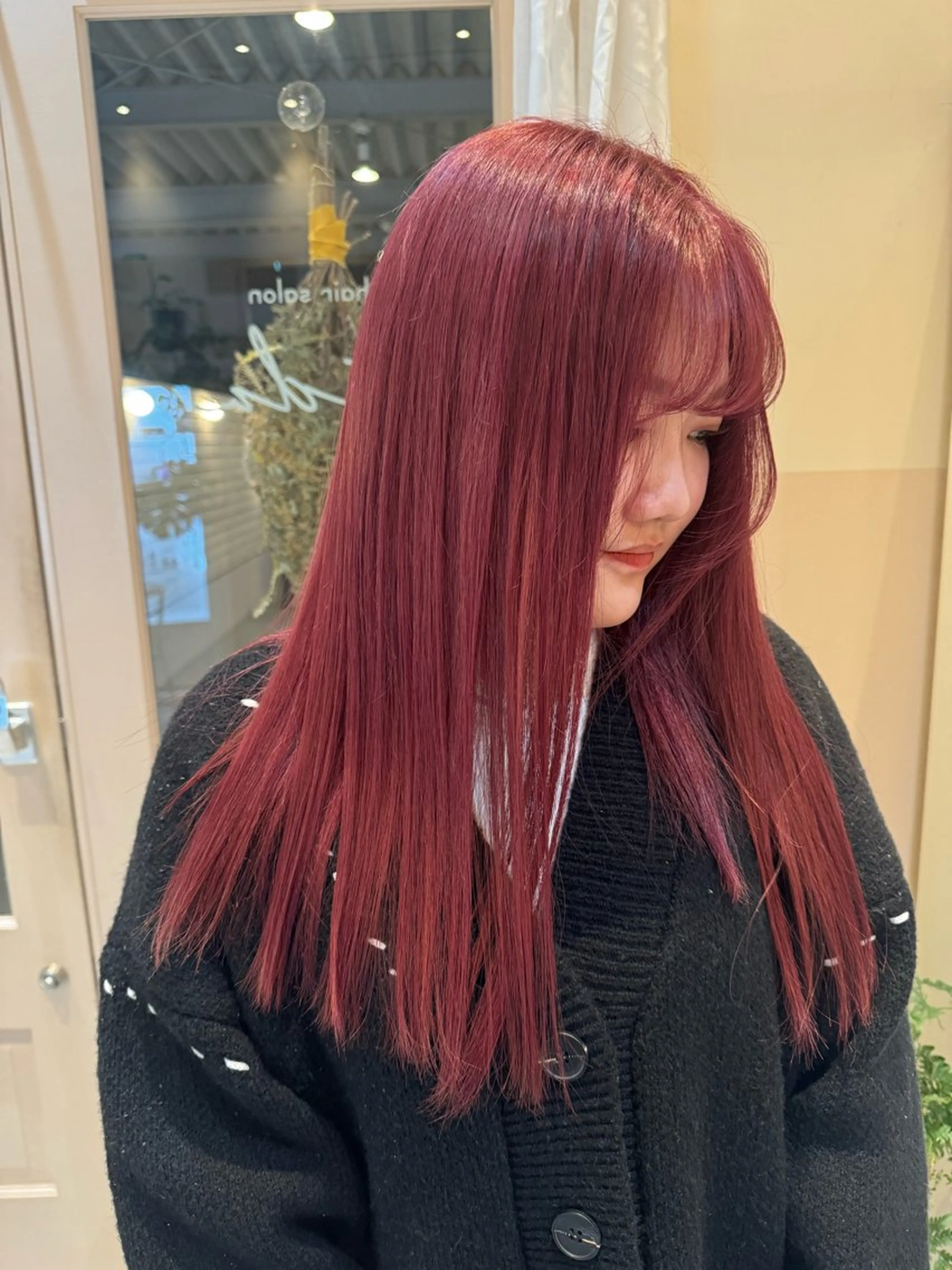 セミロング カラー カラー特化型美容師 保住のヘアスタイル