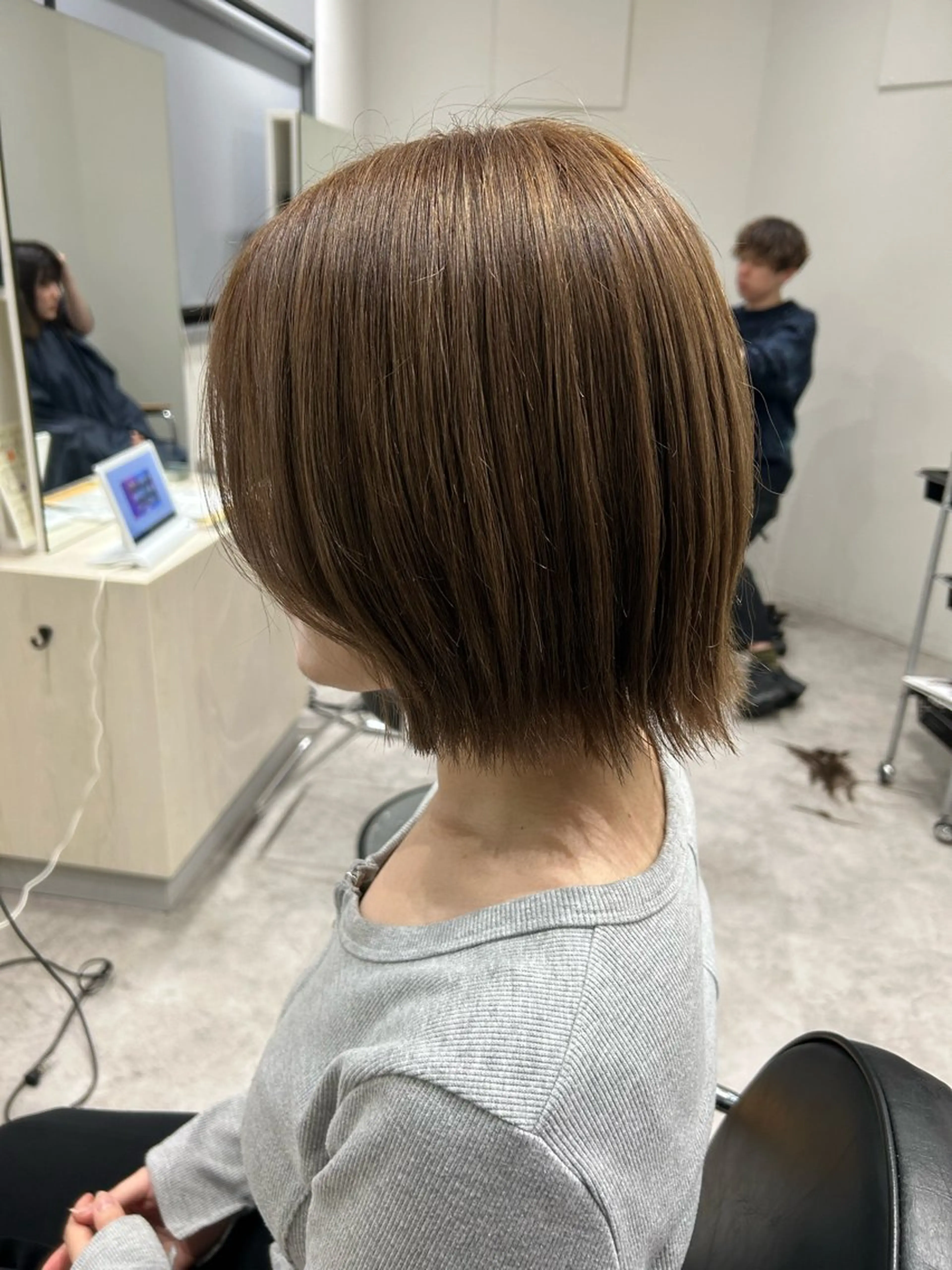 ミディアム カラー ヘアアレンジ ボブ カット ヘアカラー ボブ /ニュアンス/ satomi🧸💖のヘアスタイル