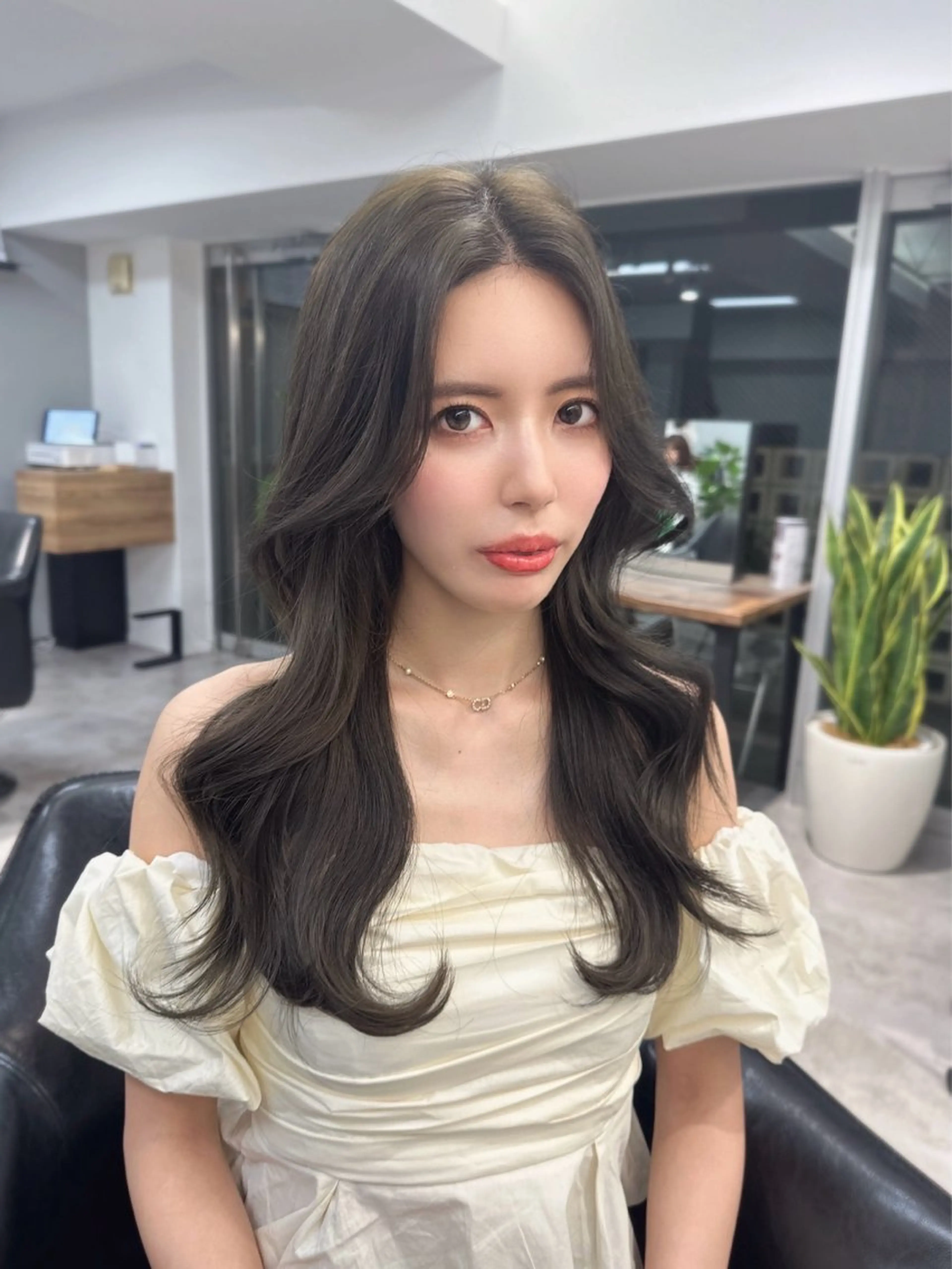 ミディアム カラー 韓国ヘア 店長NEGIのヘアスタイル