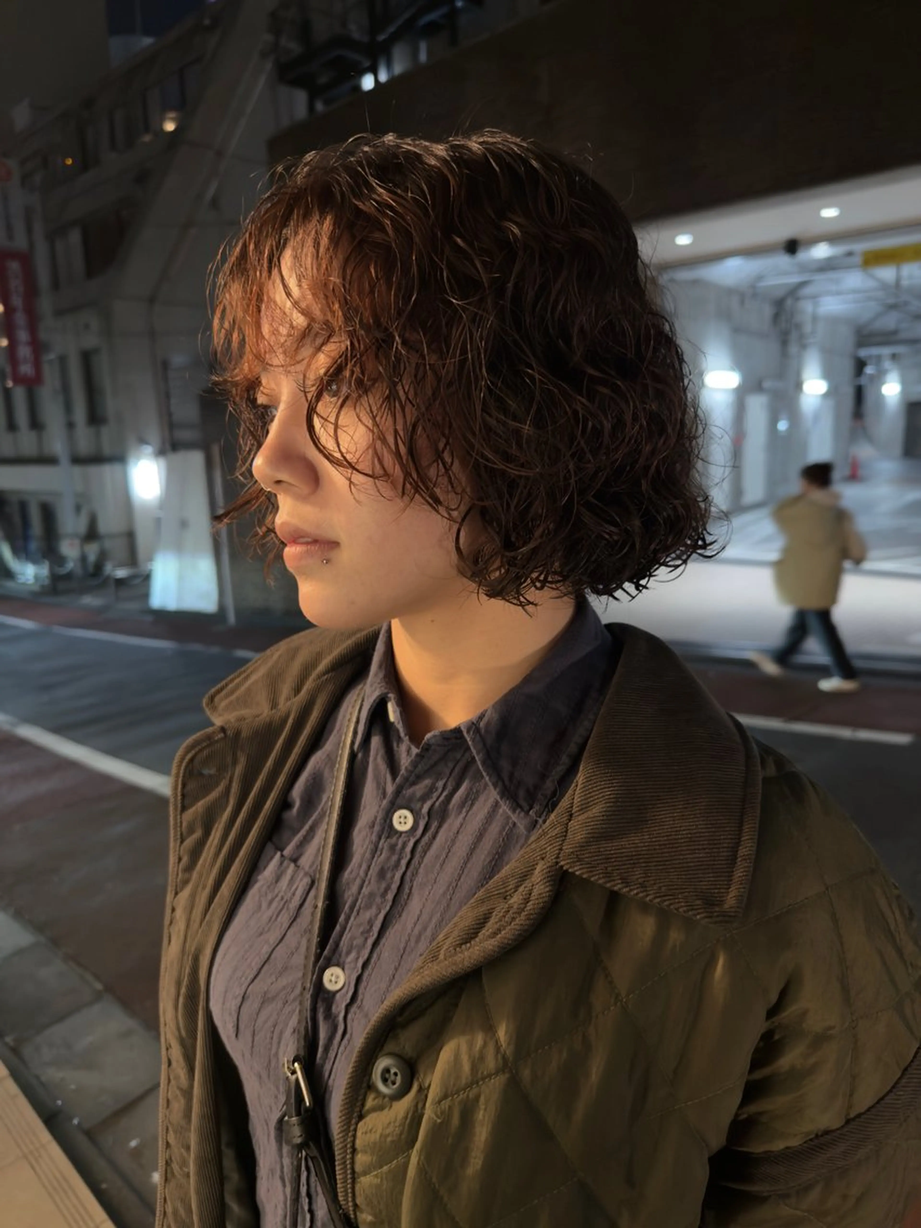 ショート カラー パーマ パーマ/ボブ /レイヤー チヒロのヘアスタイル