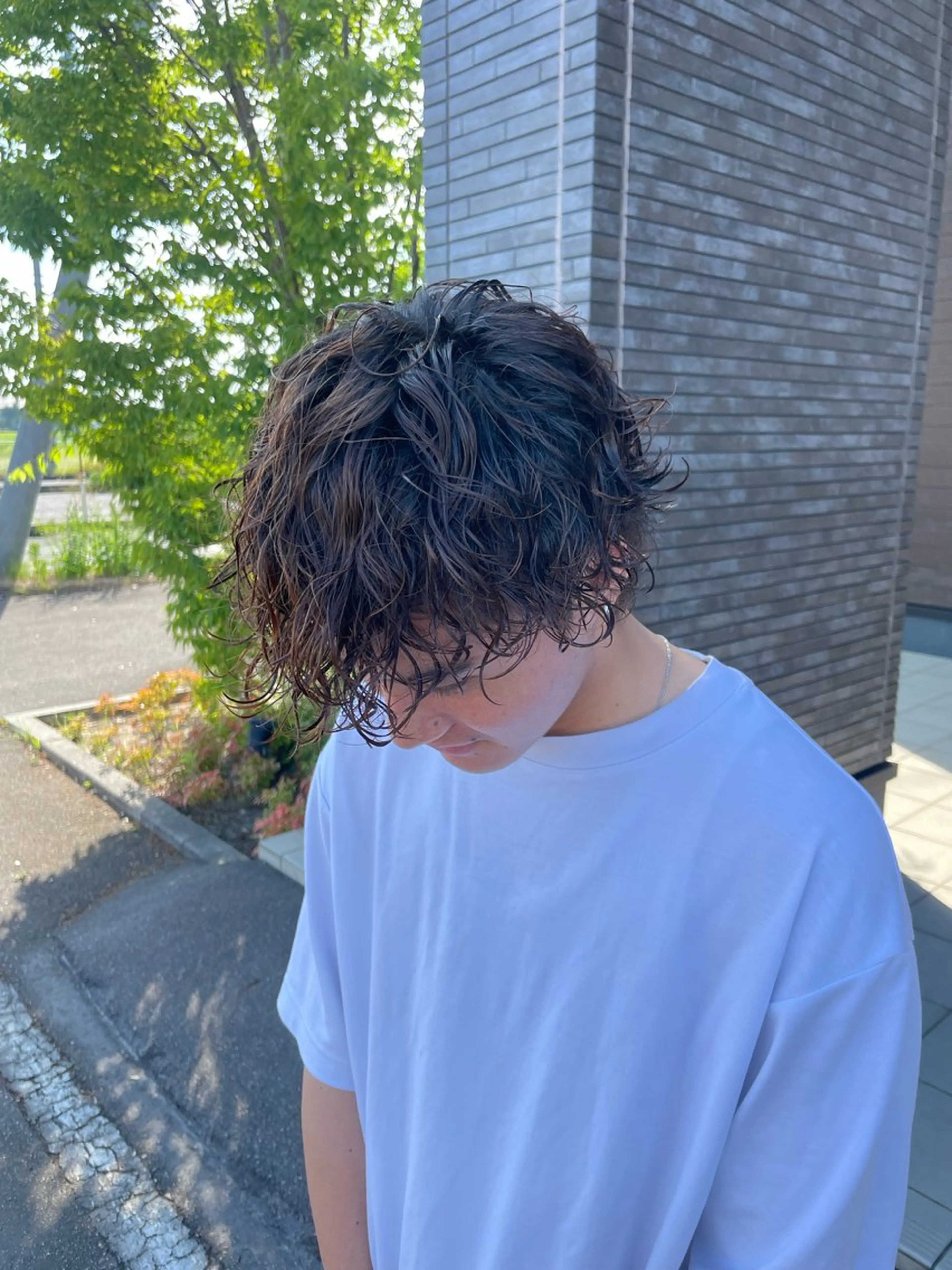 パーマ メンズ メンズパーマ メンズスパイラルパーマ スパイラルパーマ カット パーマ EARTH柏崎店/ Yuhiのヘアスタイル