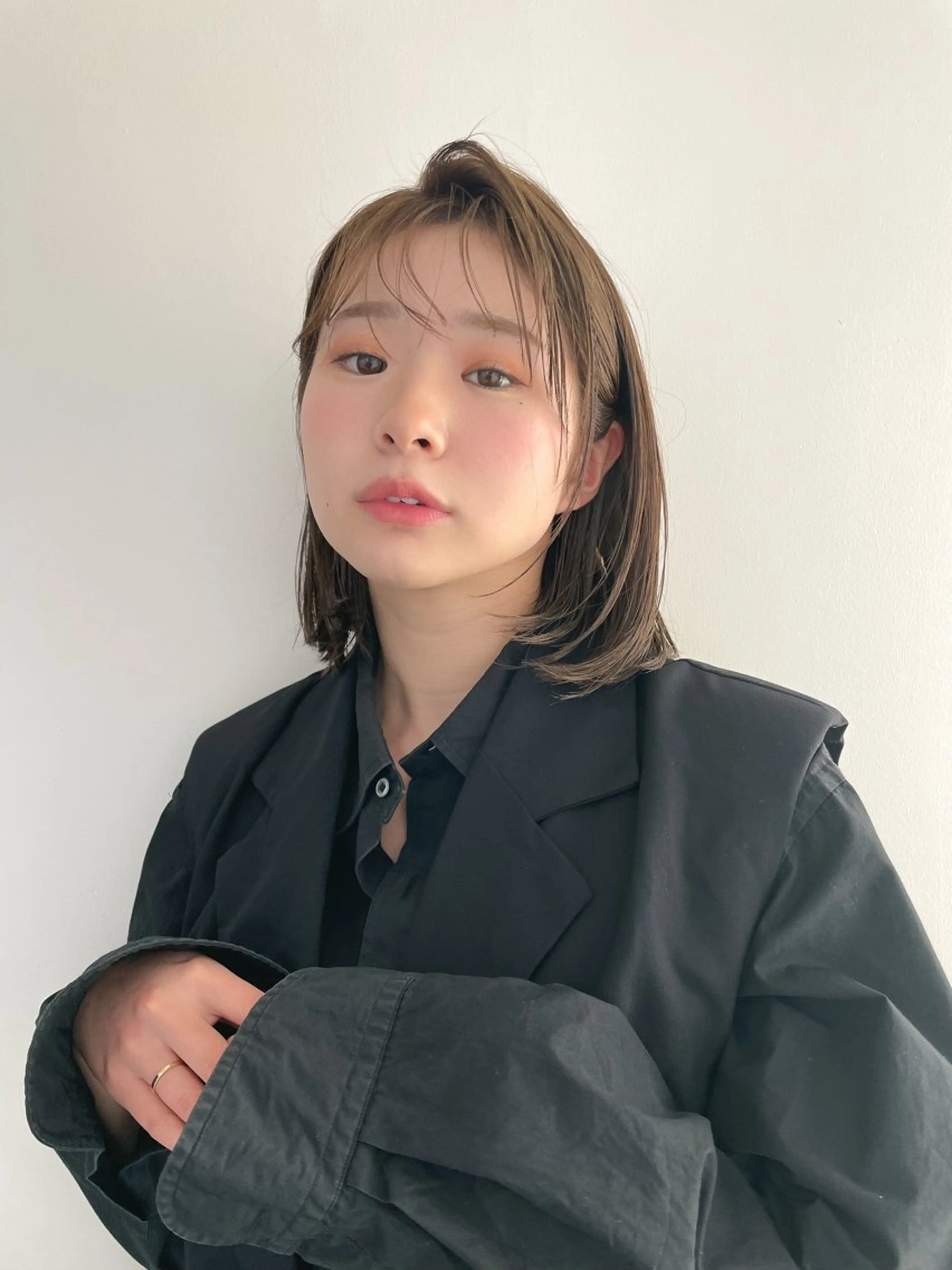 セミロング 似合わせカット✂️ 稲垣亮平のヘアスタイル