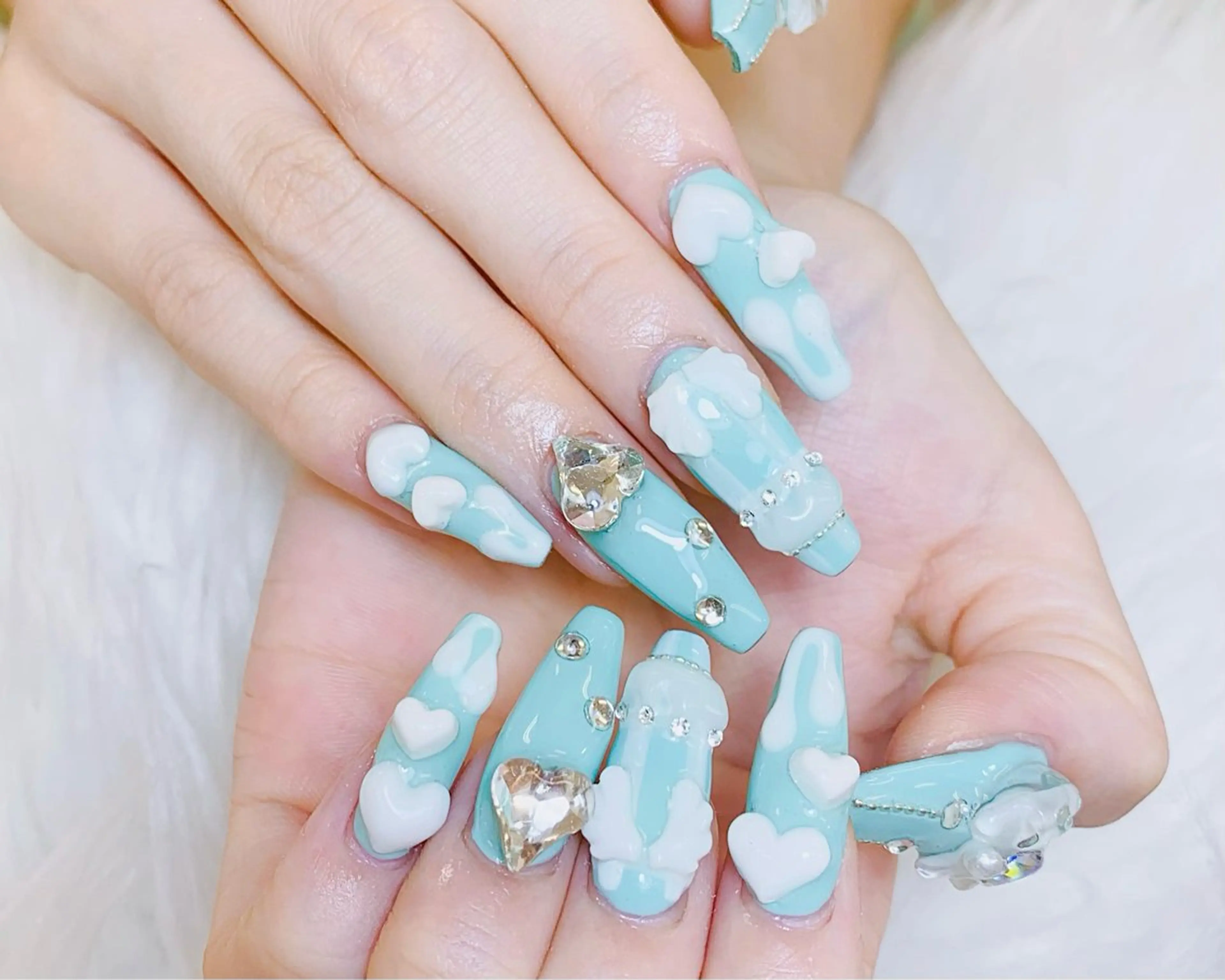 ネイル チークネイル 長さ出し フラッシュネイル フレンチネイル グラデーション ハンドネイル AN NAIL SALONのネイルデザイン