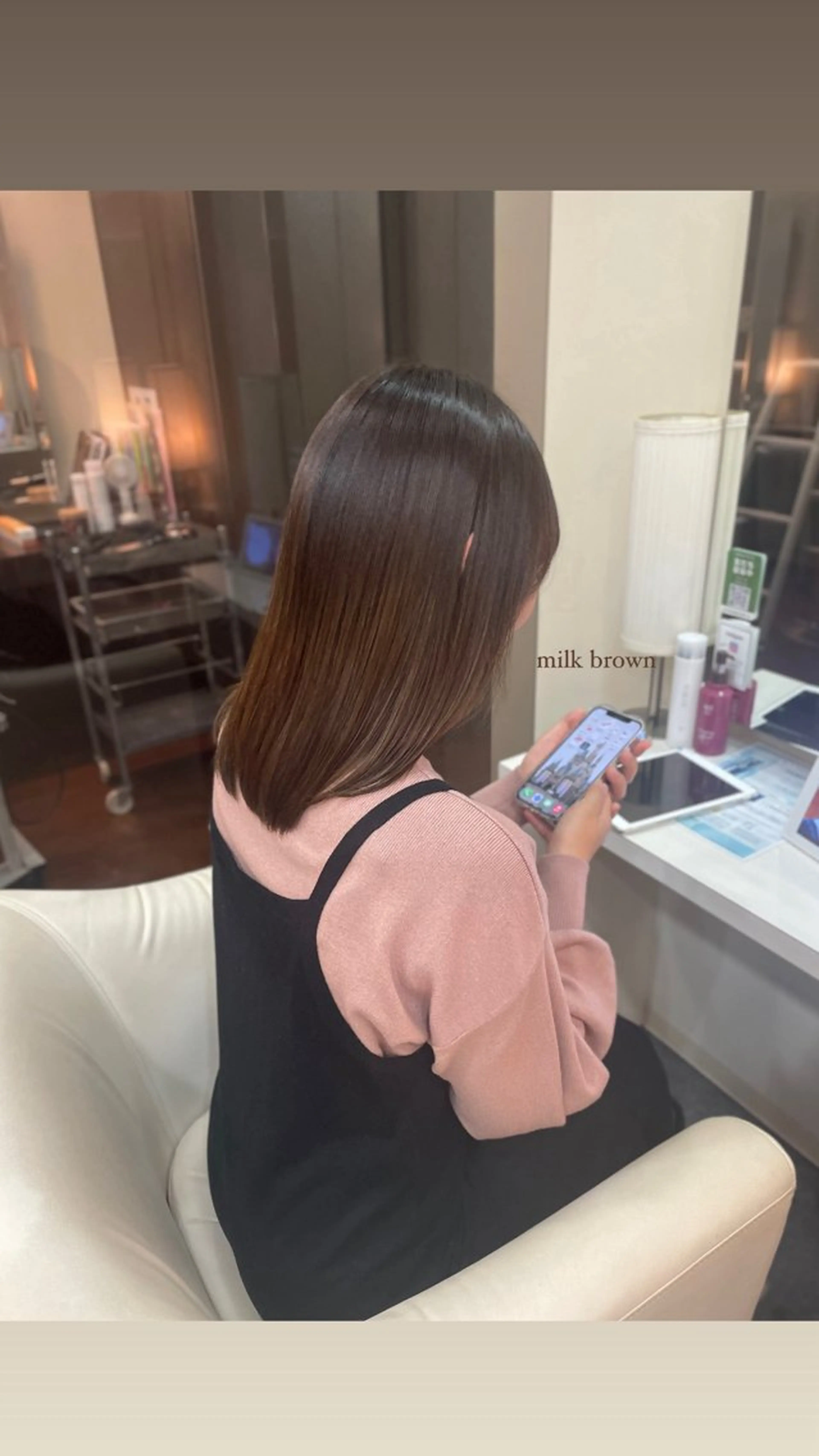 ブリーチ+ヘアカラー+𝗔𝘂𝗷𝘂𝗮トリートメント+ブローの写真