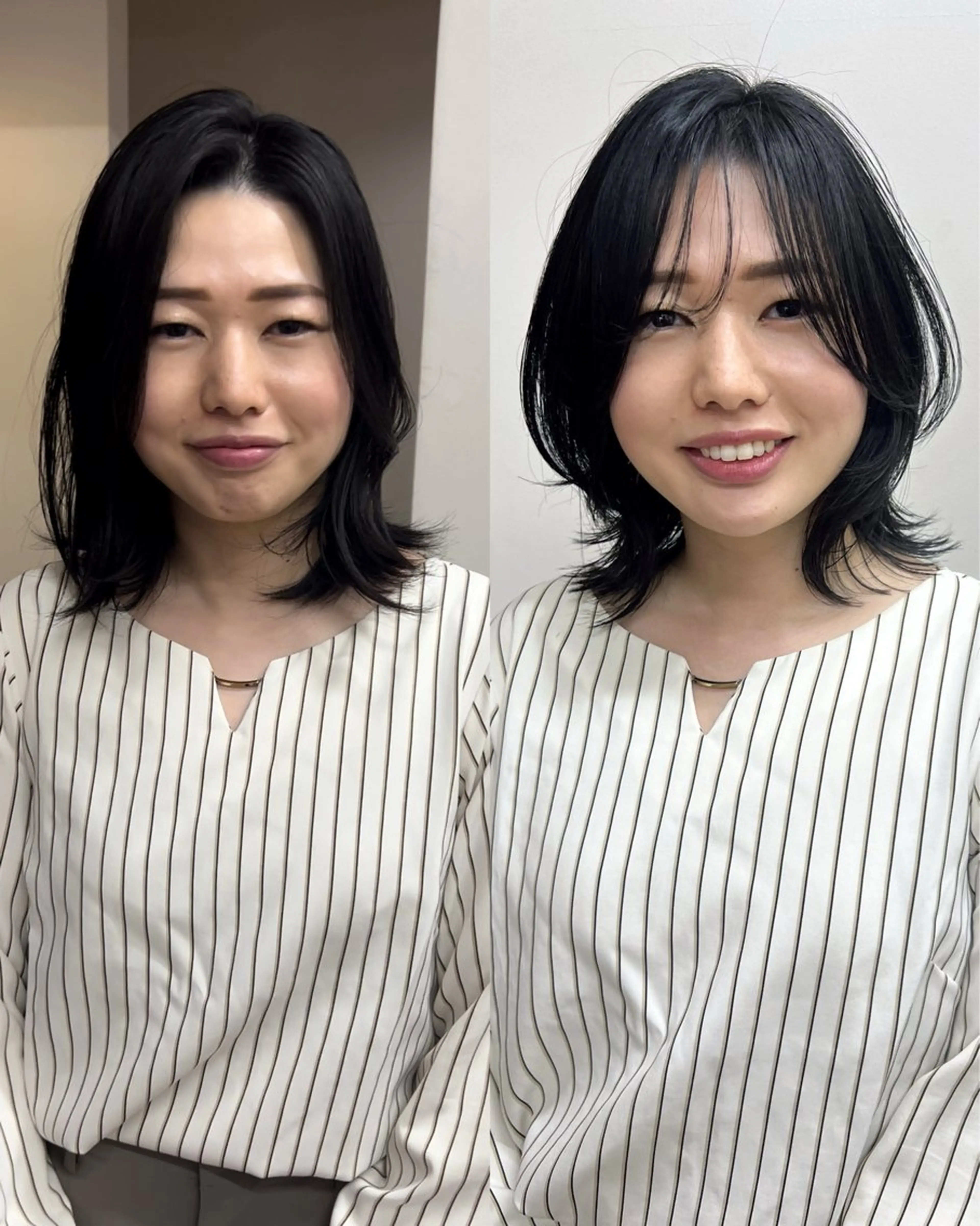 ミディアム くびれヘア 峠 祐樹のヘアスタイル