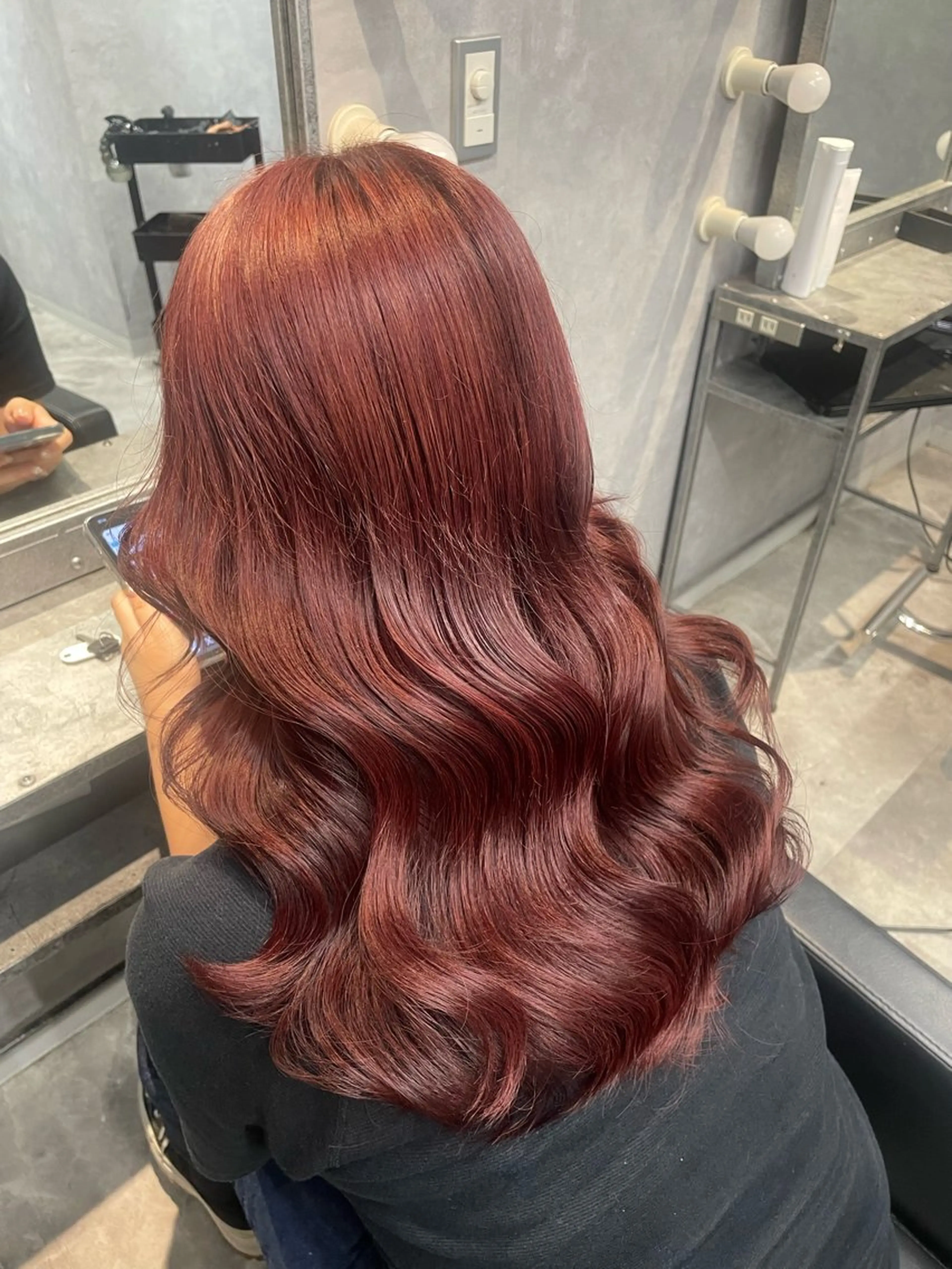 セミロング カラー mimiiy fukaのヘアスタイル