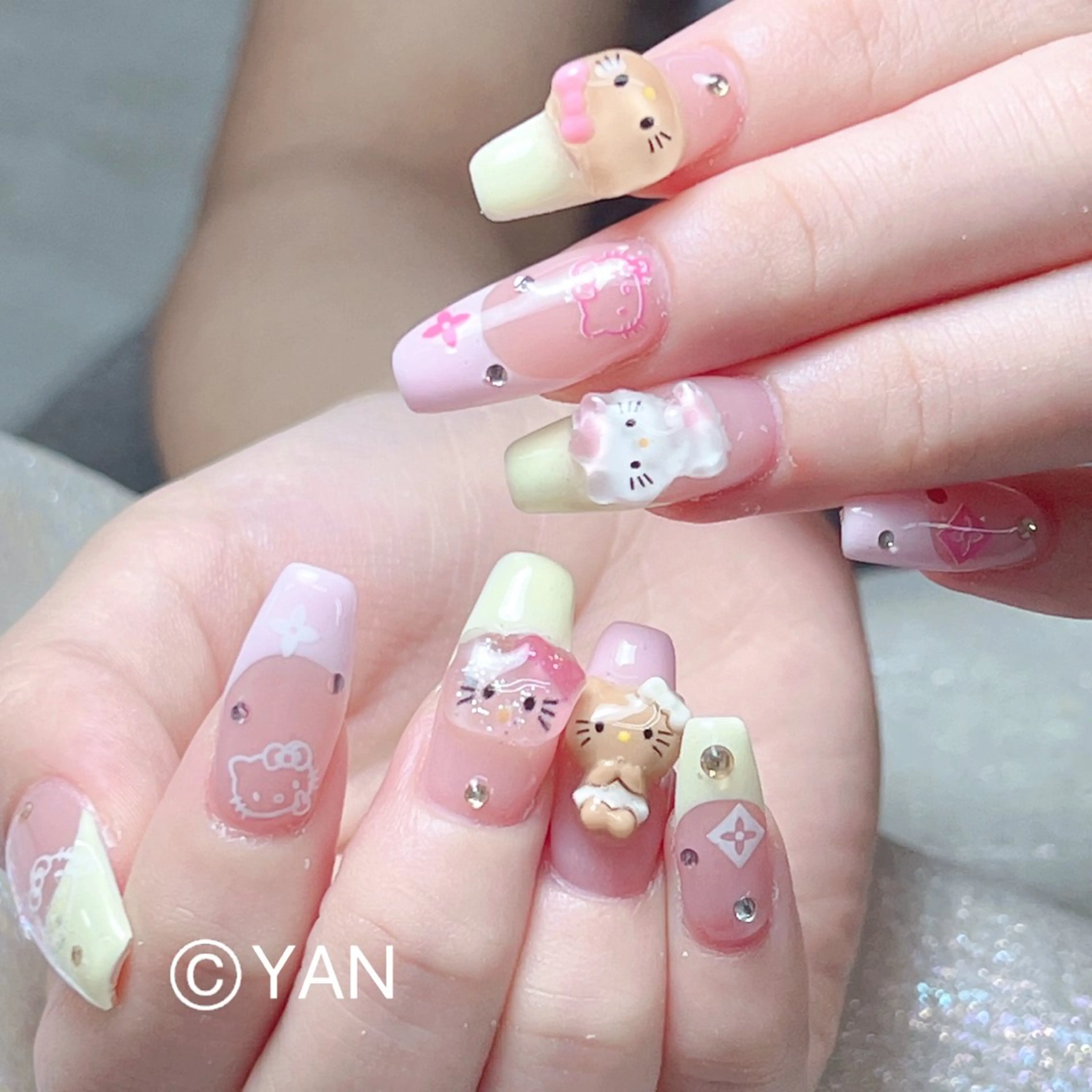 ネイル 長いだし/スカルプ/ パラシェルN.oneのネイルデザイン