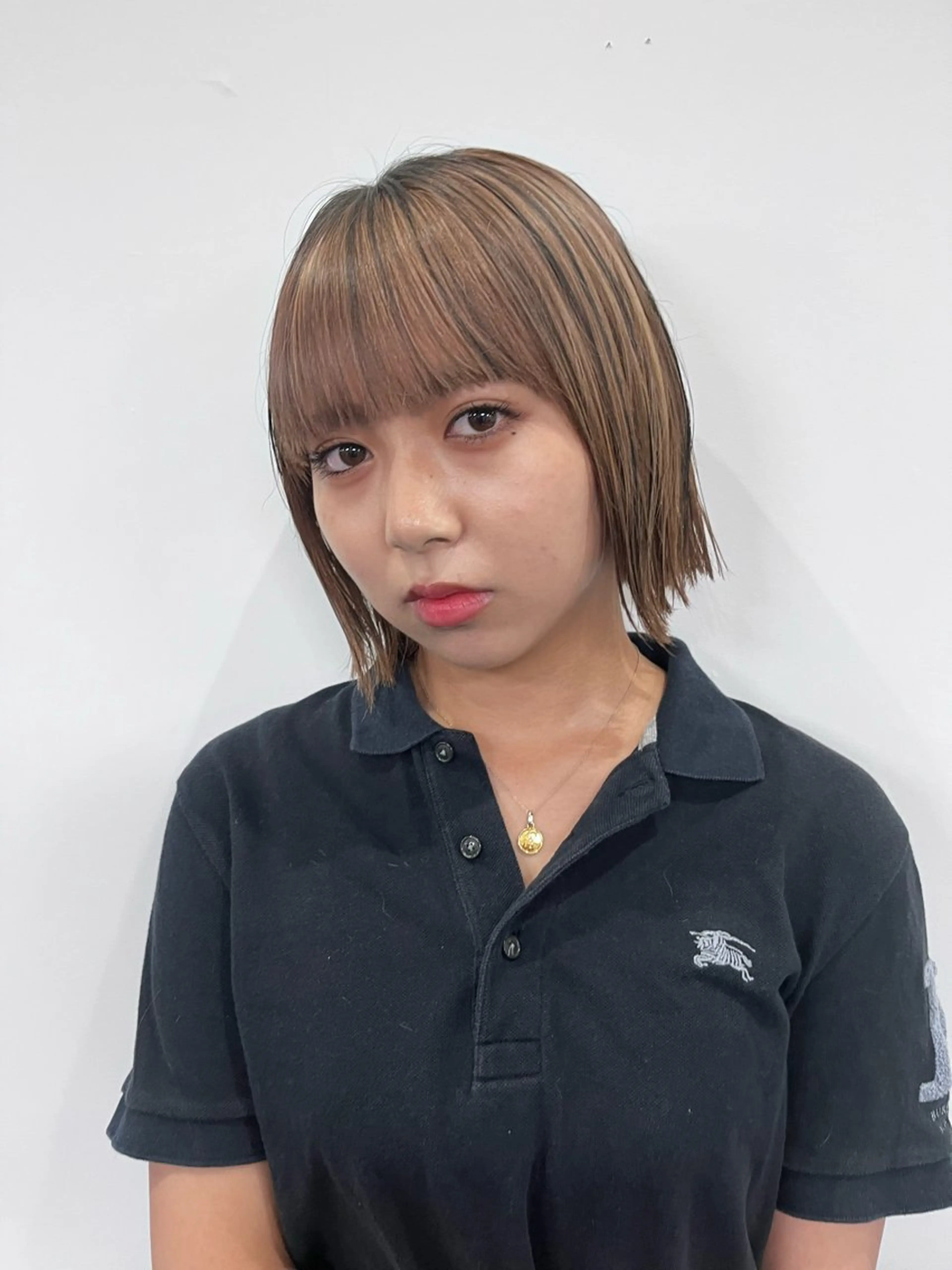 ミディアム 湯川 未咲希のヘアスタイル