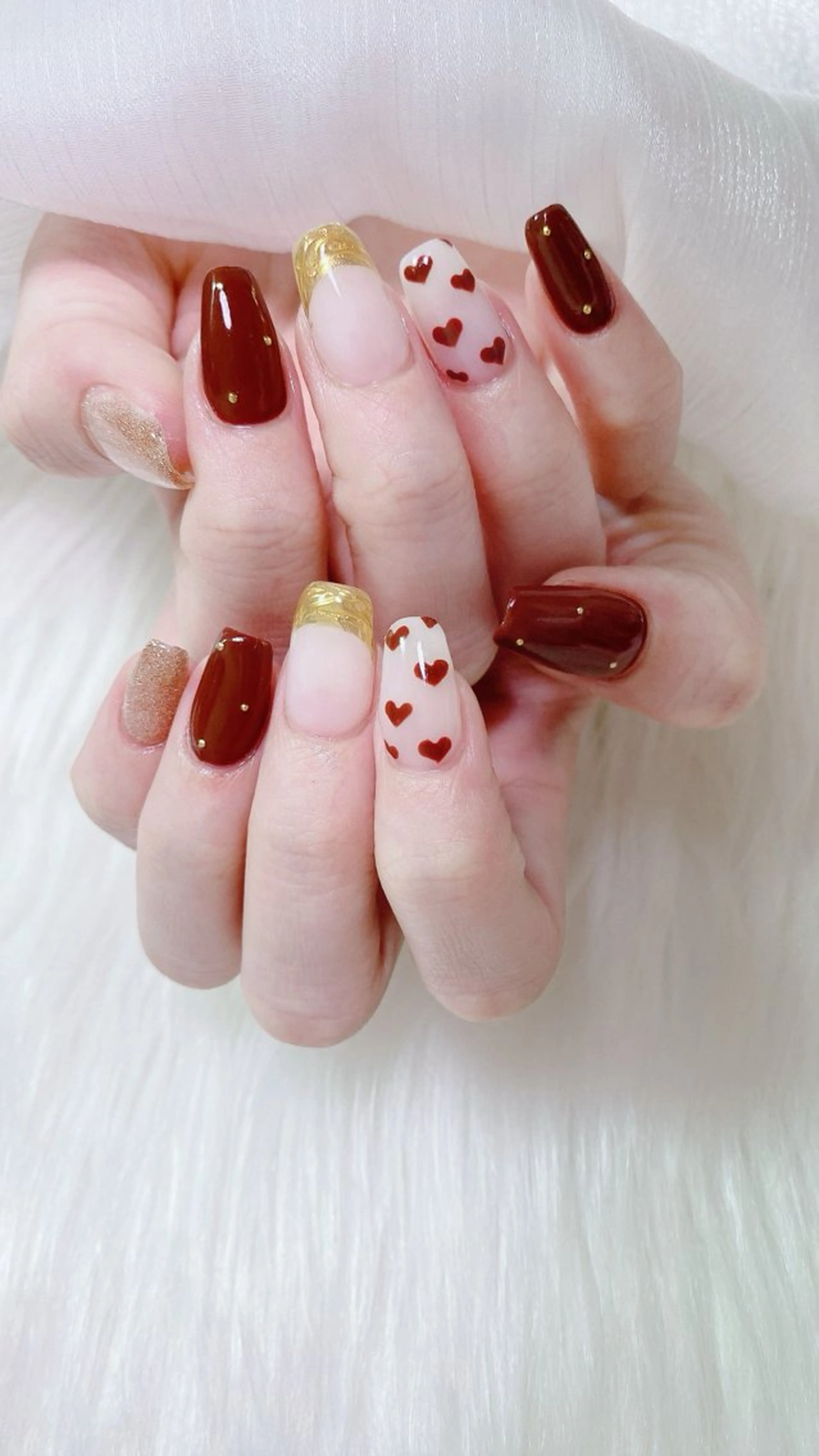 ネイル ハンドネイル オーシャン スカルプネイルサロンのネイルデザイン