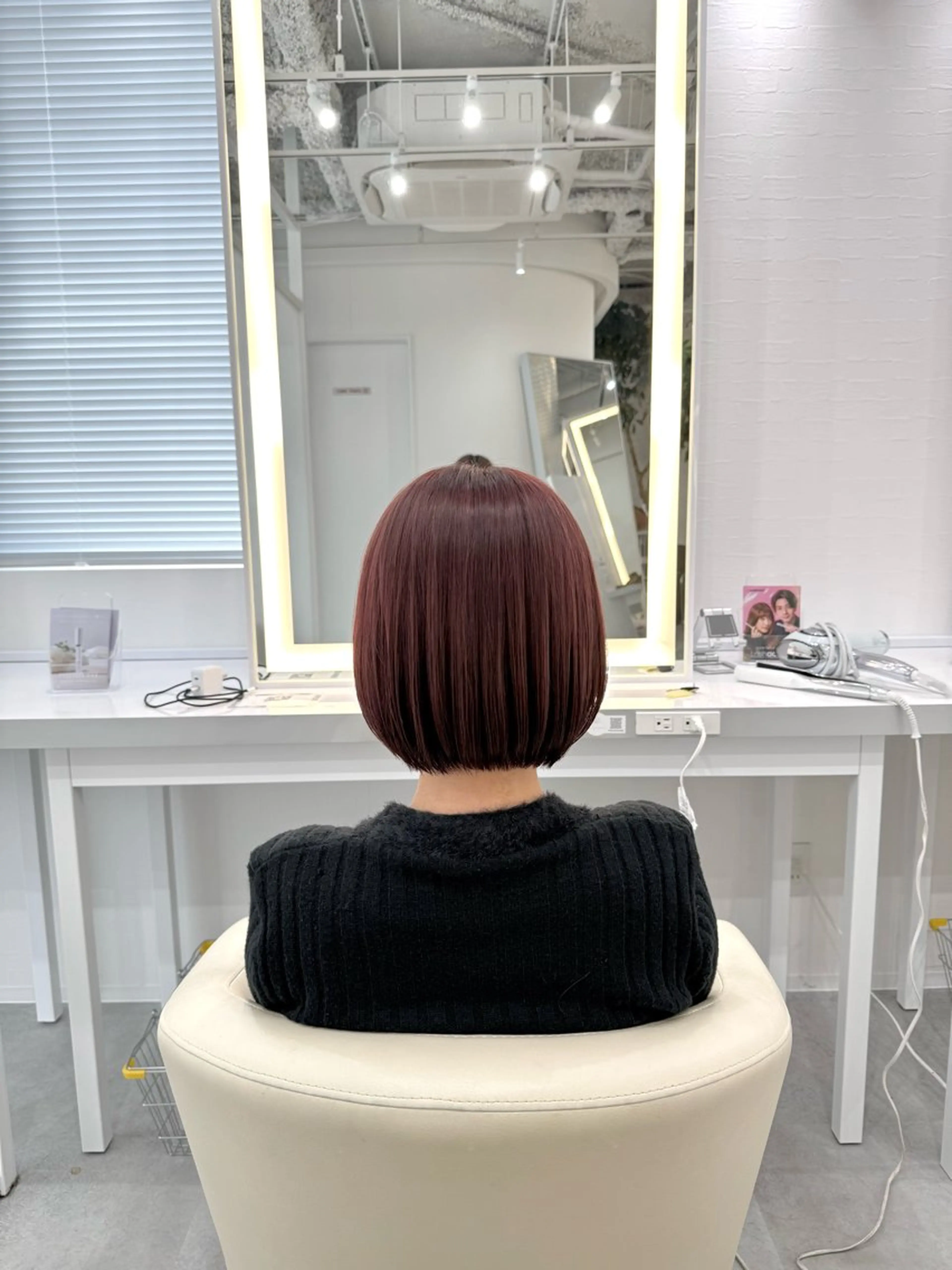 ショート R/🎀 ヘアセット・艶カラーのヘアスタイル
