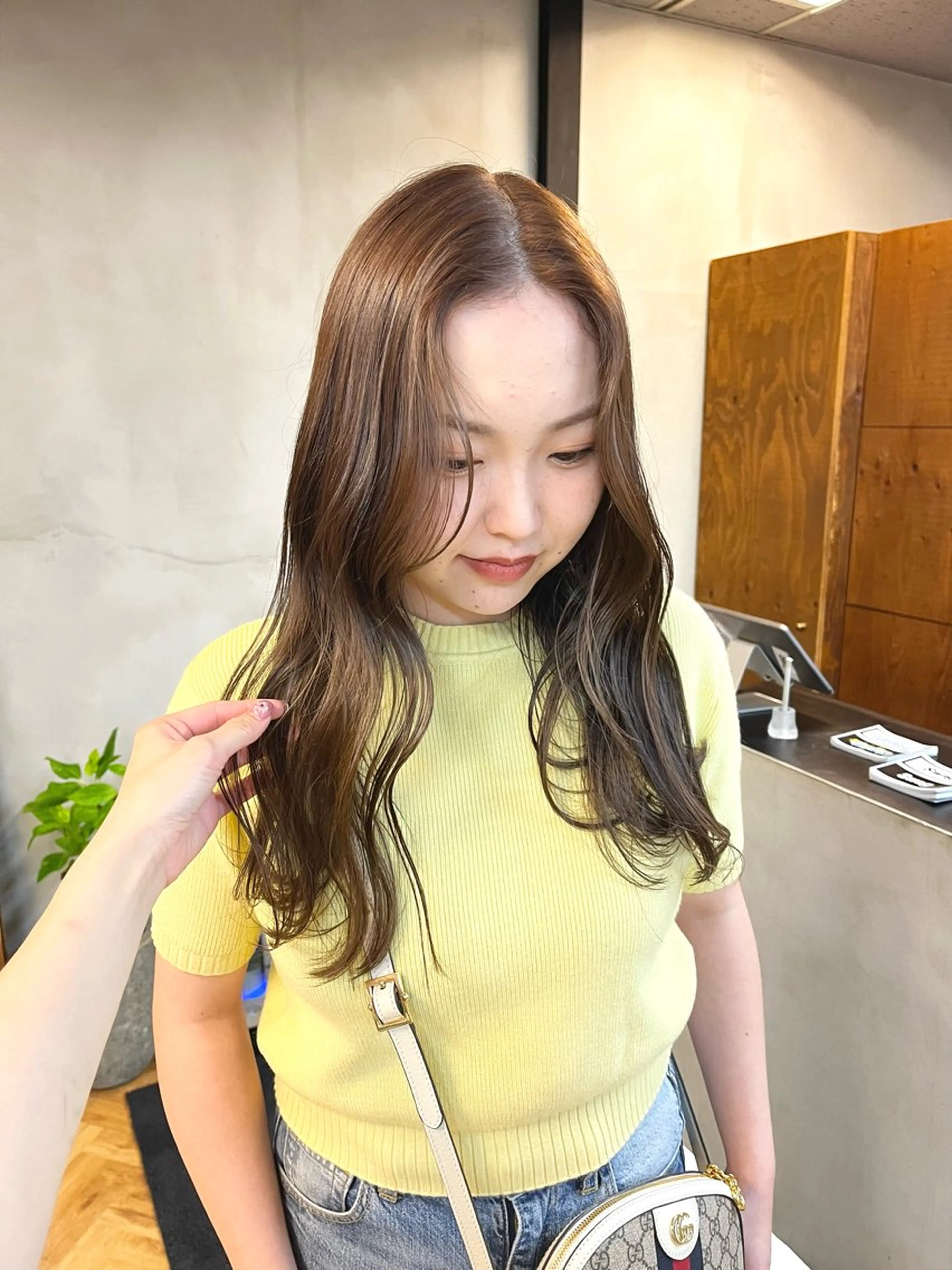 ロング カラー ヘアアレンジ ブリーチ ダブルカラー ブリーチなしカラー ena/ブリーチなし 透明感・レイヤー🎀のヘアスタイル