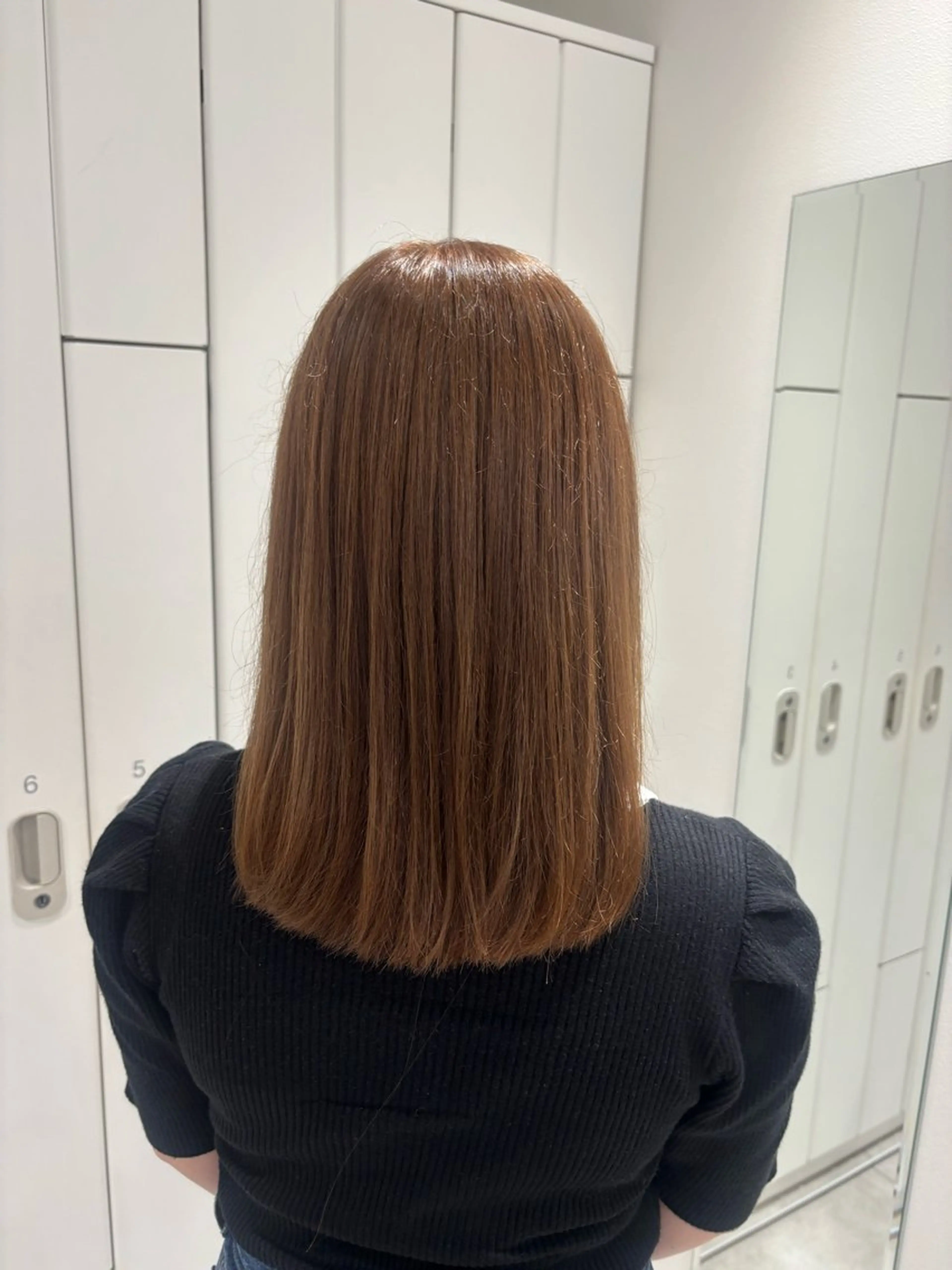 ミディアム 艶髪໒꒱／透明感 カラー🍀_そら🪽のヘアスタイル