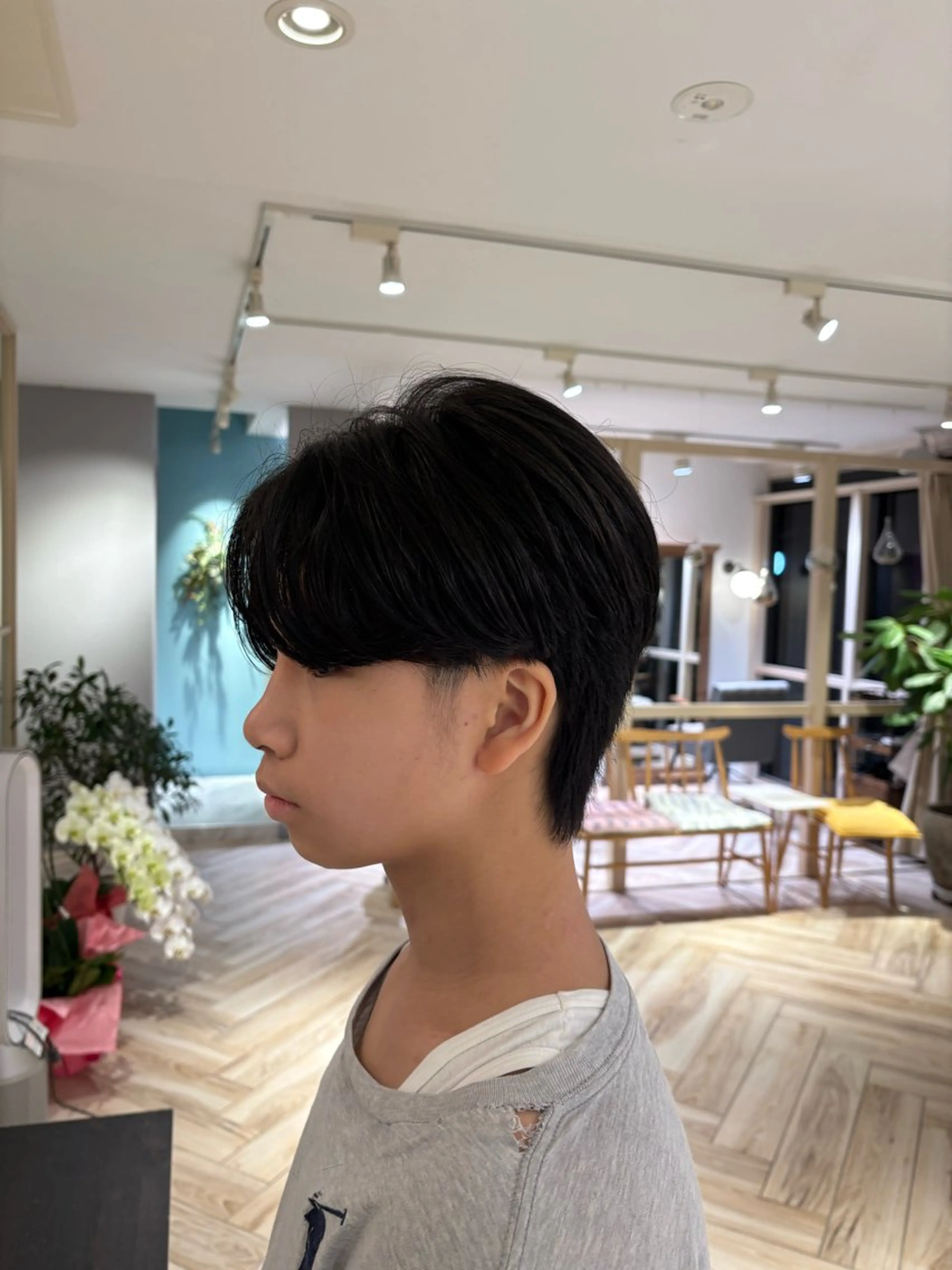 メンズカットモデル《刈り上げなし》の写真