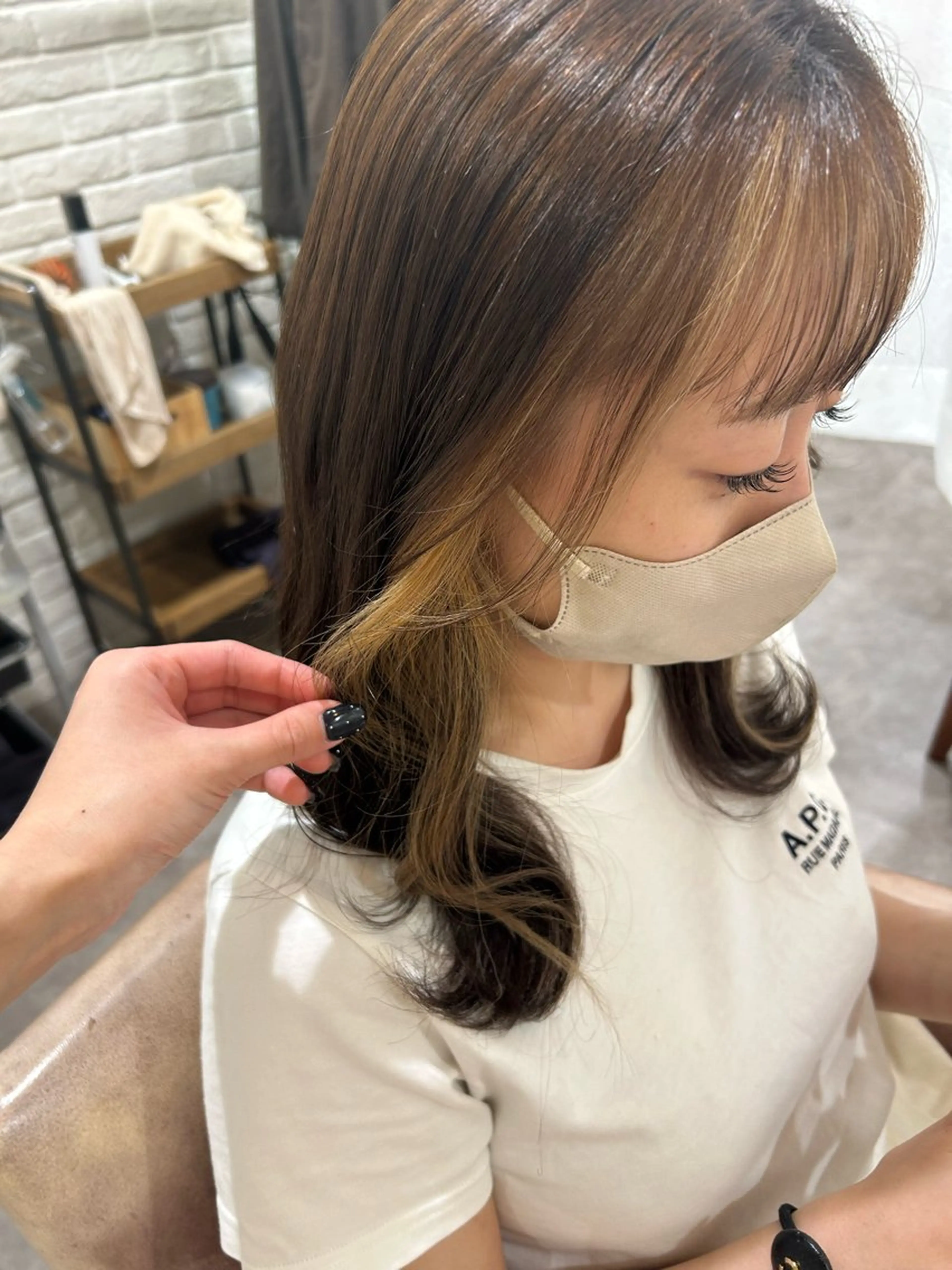 ミディアム ヘアカラー merc.🌿 友藤鮎那のヘアスタイル