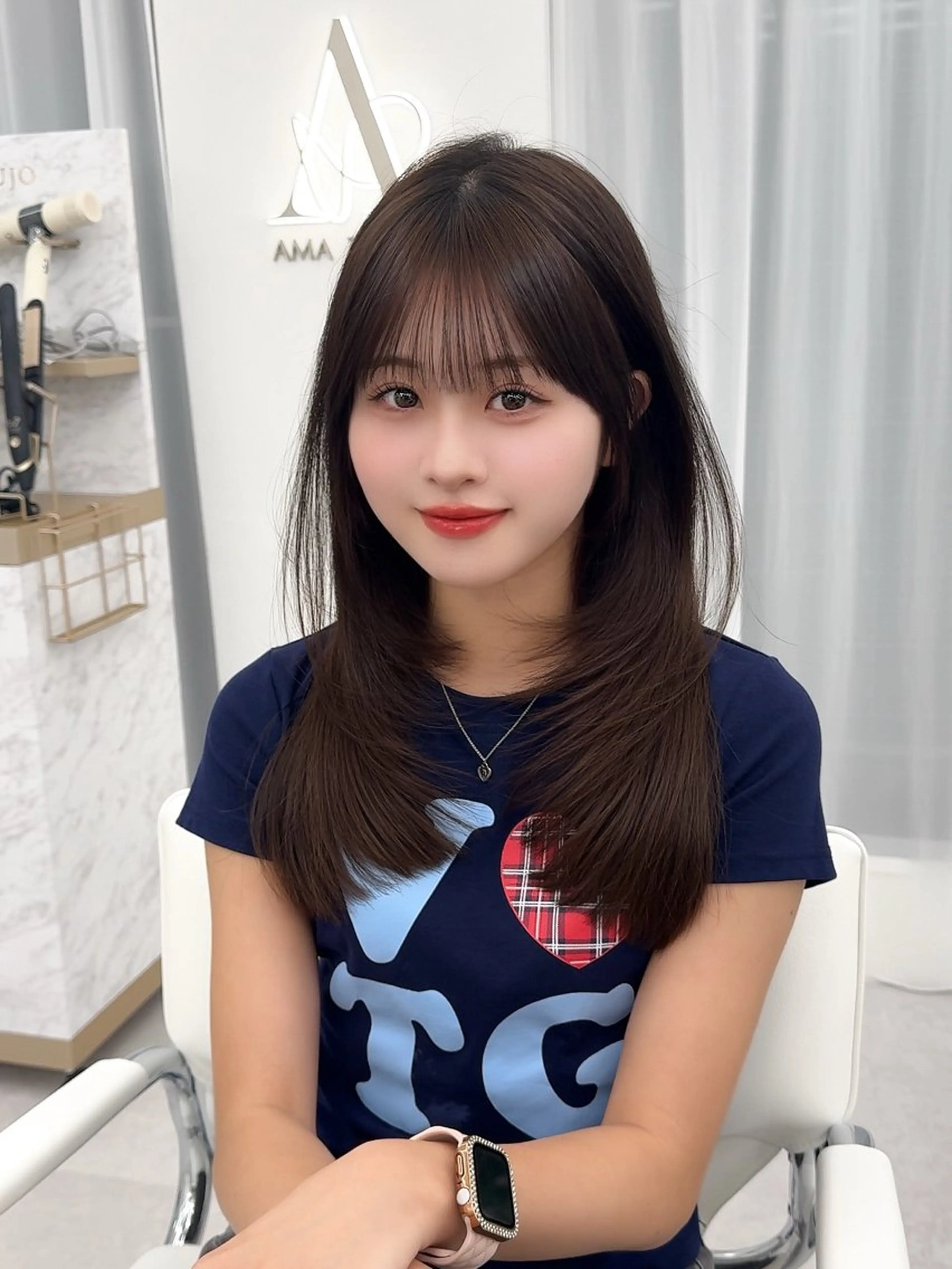 セミロング カラー ヘアアレンジ 顔周り&ミディアム 特化/池袋/kokiのヘアスタイル