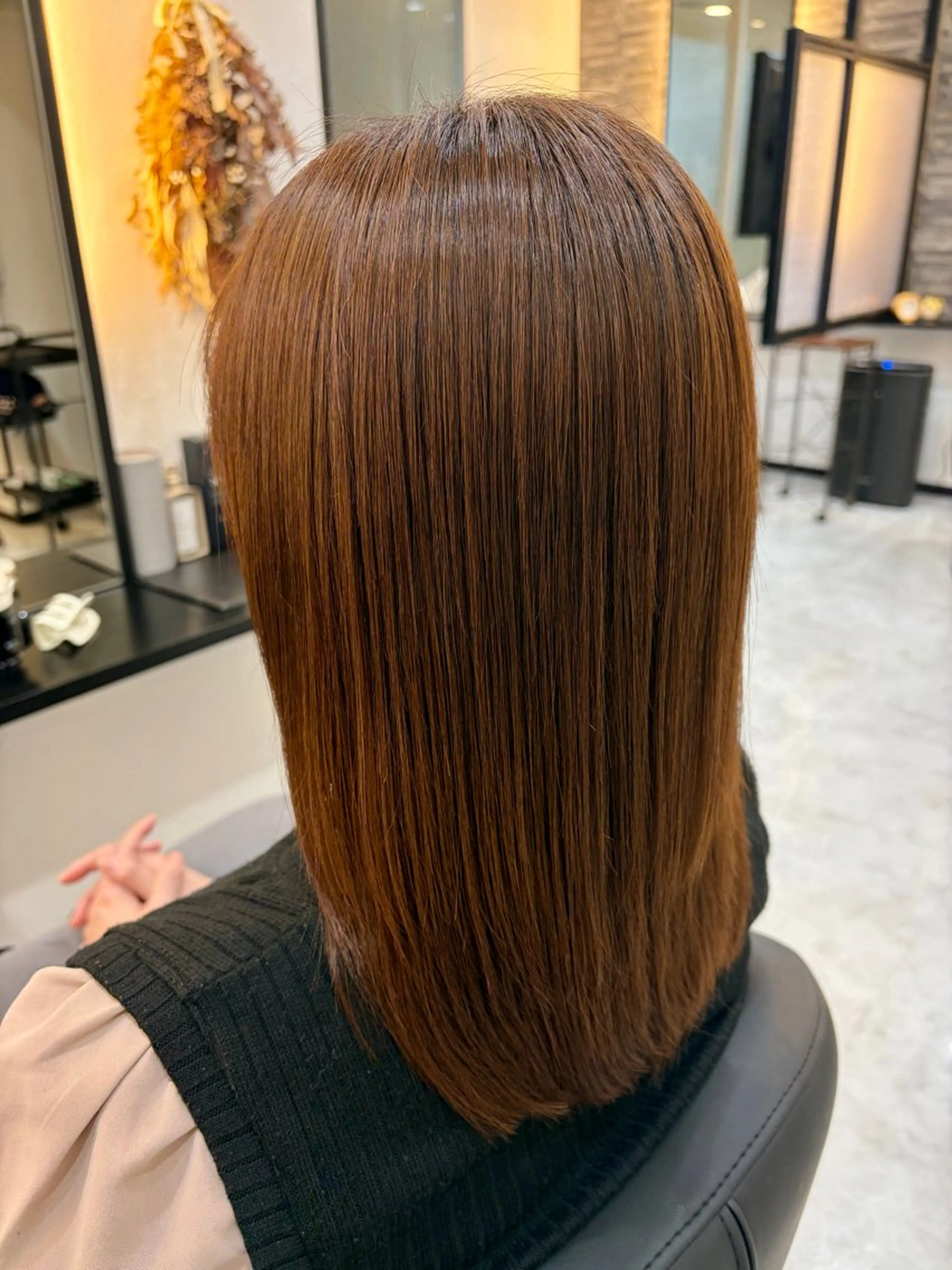 ミディアム 縮毛矯正 カット 縮毛矯正 SATO RISAのヘアスタイル