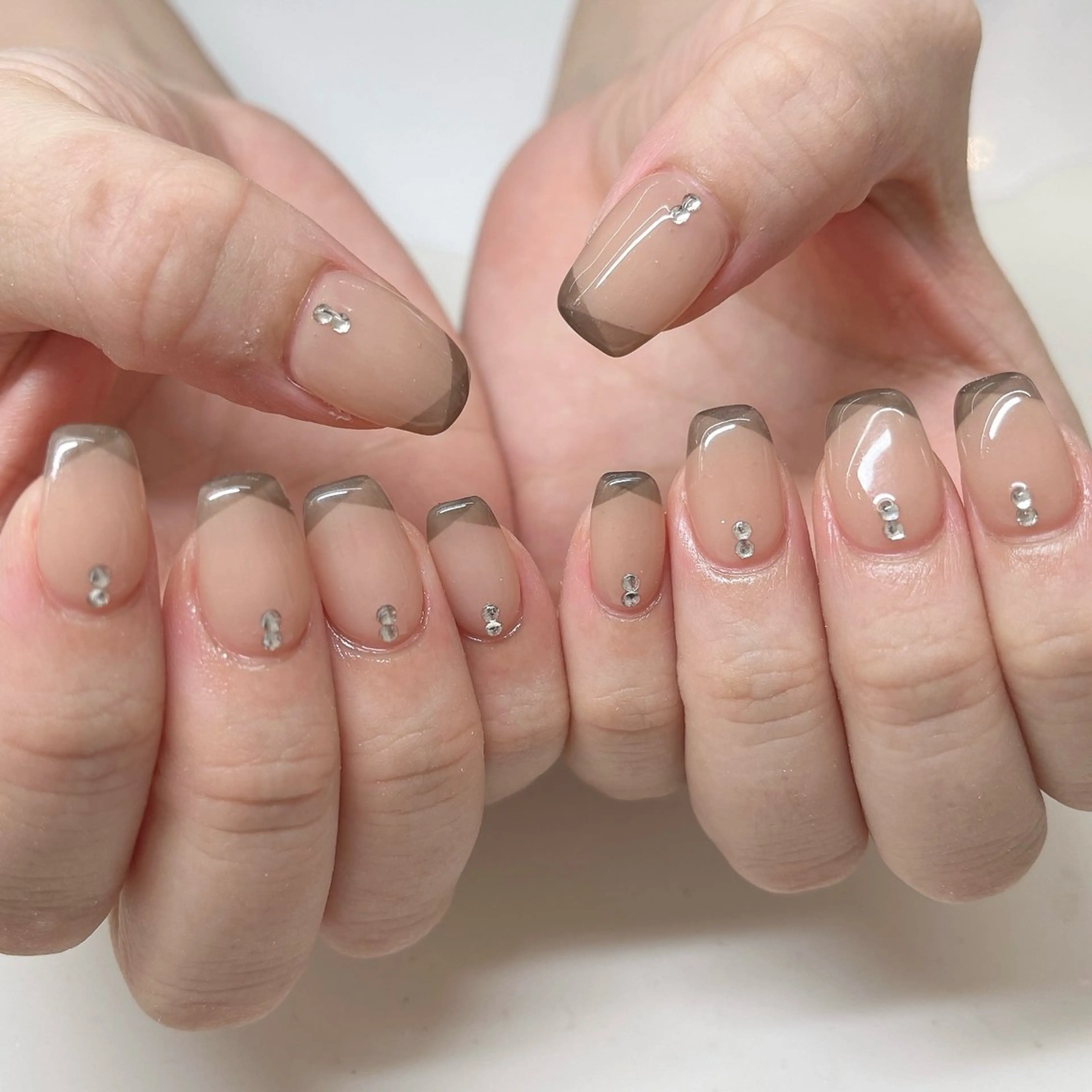 ネイル 持ち込み ハンドネイル joie ange rinna上本町のネイルデザイン