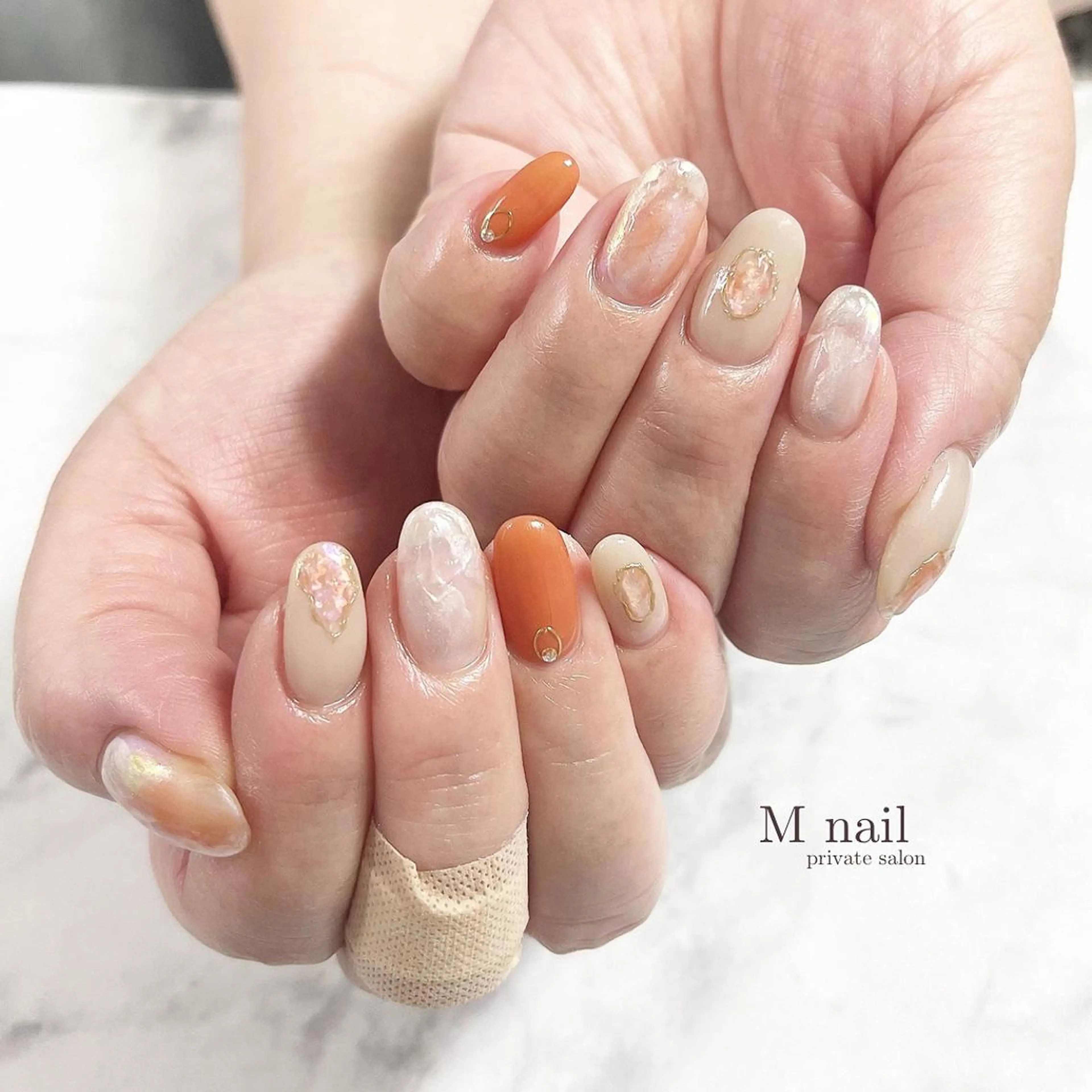 ネイル 氷ネイル・うるうるネイル ぷっくりネイル ハンドネイル M nailのネイルデザイン