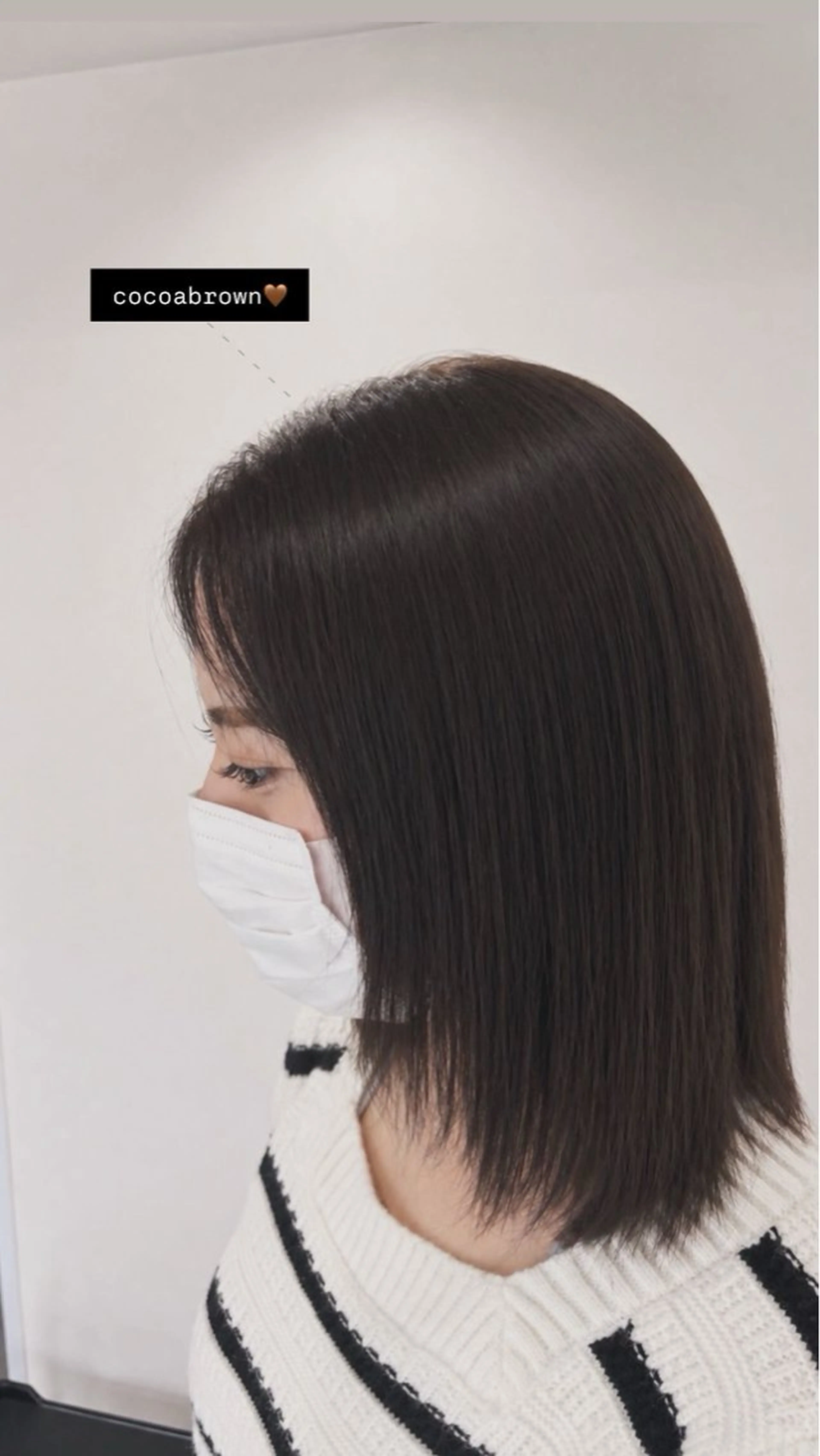 ミディアム カラー ブラウンカラー 透明感カラー ココアブラウン ヘアカラー トリートメント sweep ひなのヘアスタイル